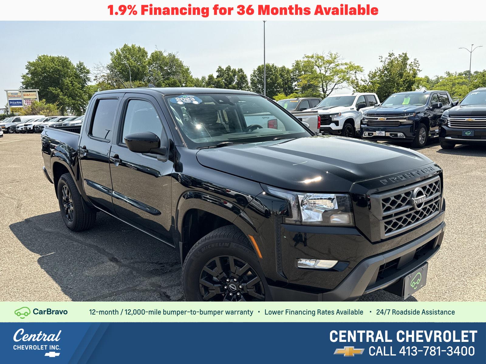 Super Black 2023 Nissan Frontier Pickup Truck Four-Wheel Drive 