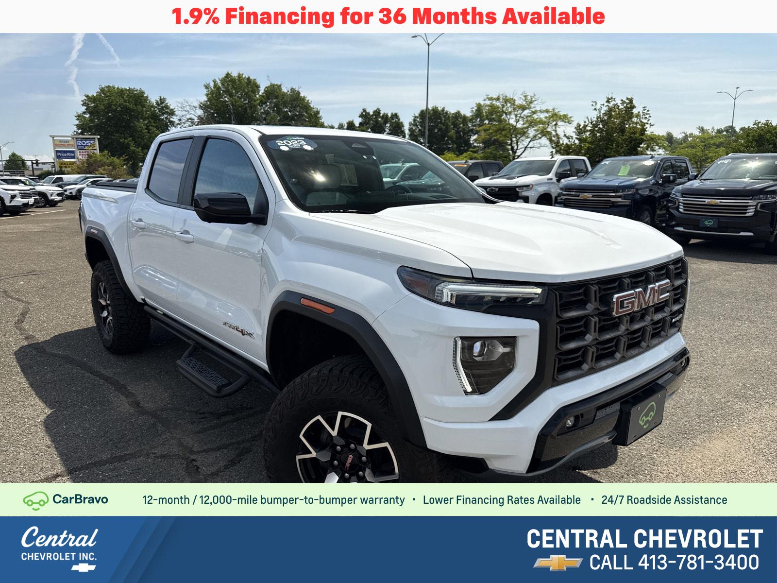 Summit White 2023 GMC Canyon Pickup Truck Four-Wheel Drive Automatic