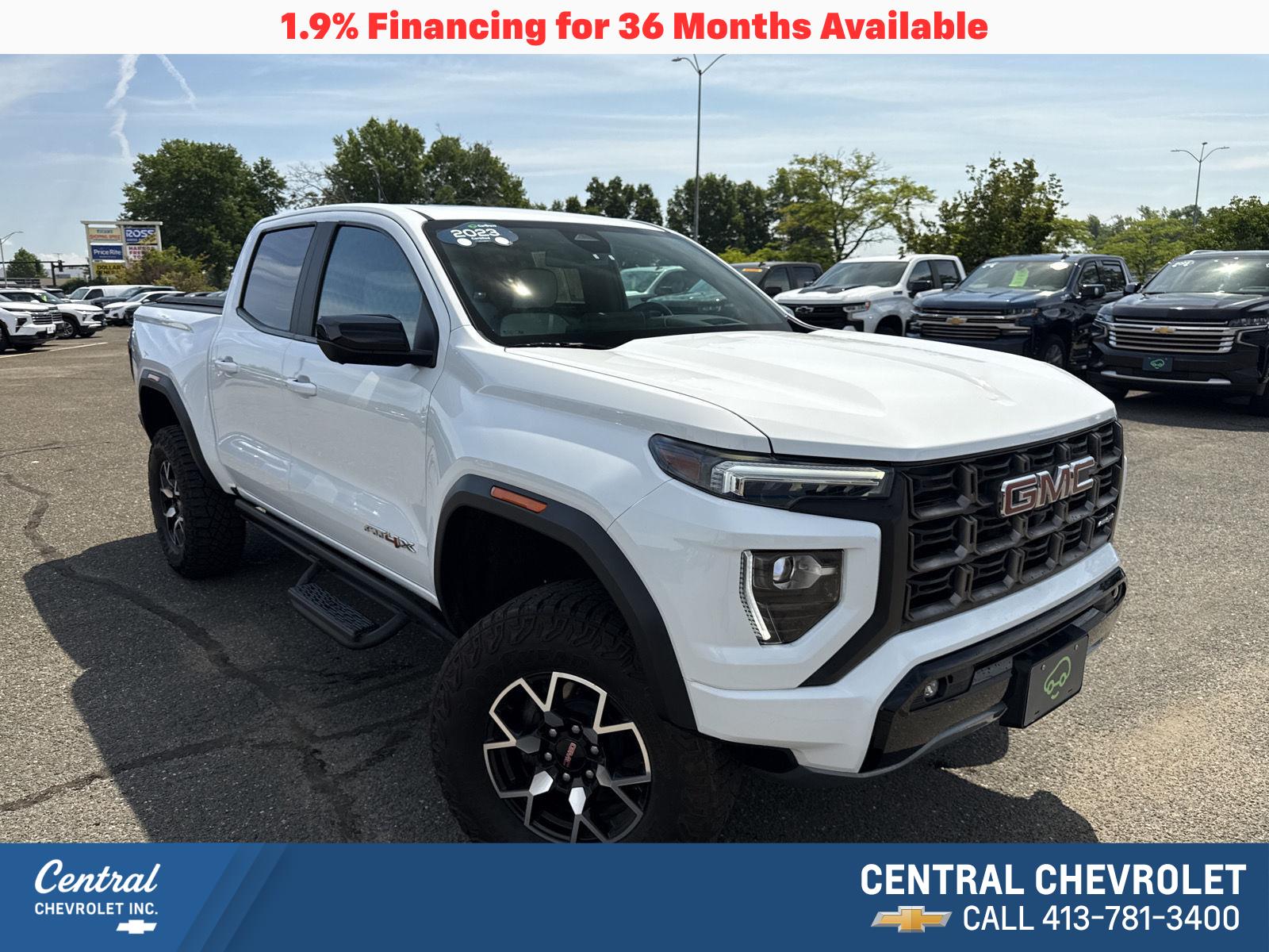 Summit White 2023 GMC Canyon Pickup Truck Four-Wheel Drive Automatic