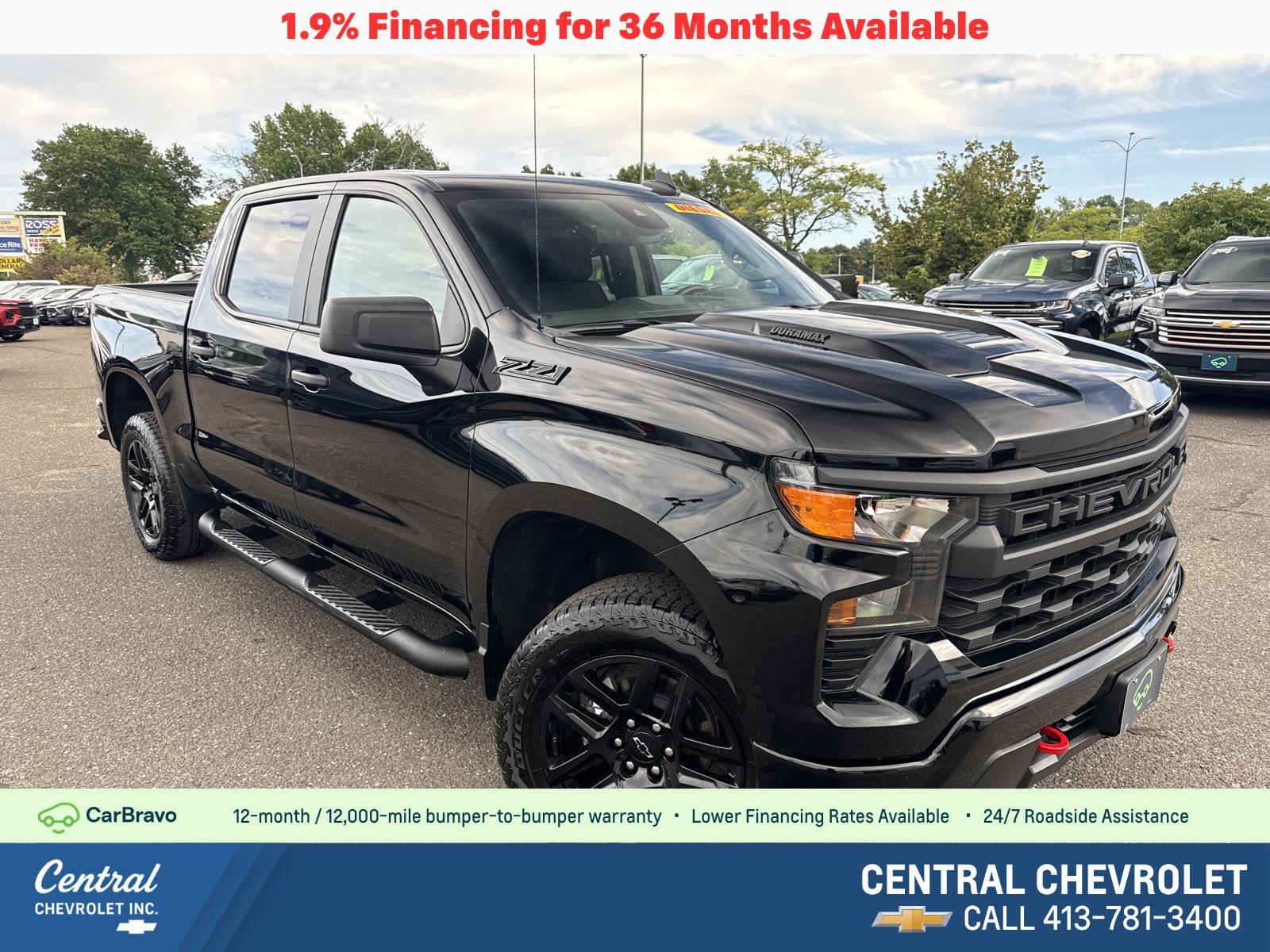 Black 2026 Chevrolet Silverado 1500 Pickup Truck Four-Wheel Drive Automatic