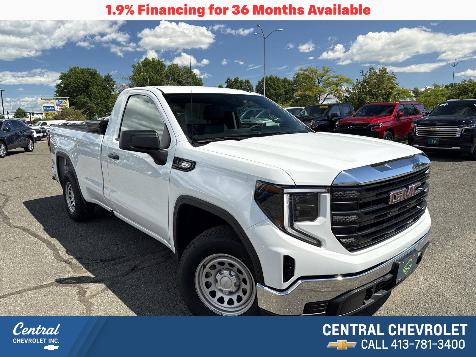 Summit White 2025 GMC Sierra 1500 Pickup Truck Four-Wheel Drive 8-Speed Automatic