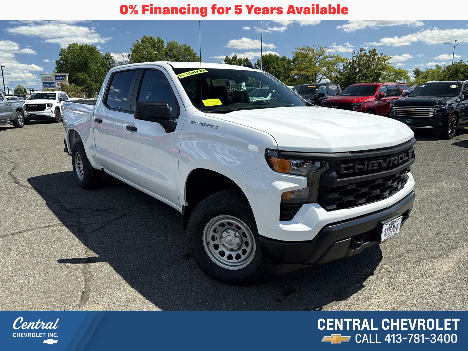 Summit White 2026 Chevrolet Silverado 1500 Pickup Truck Four-Wheel Drive Automatic