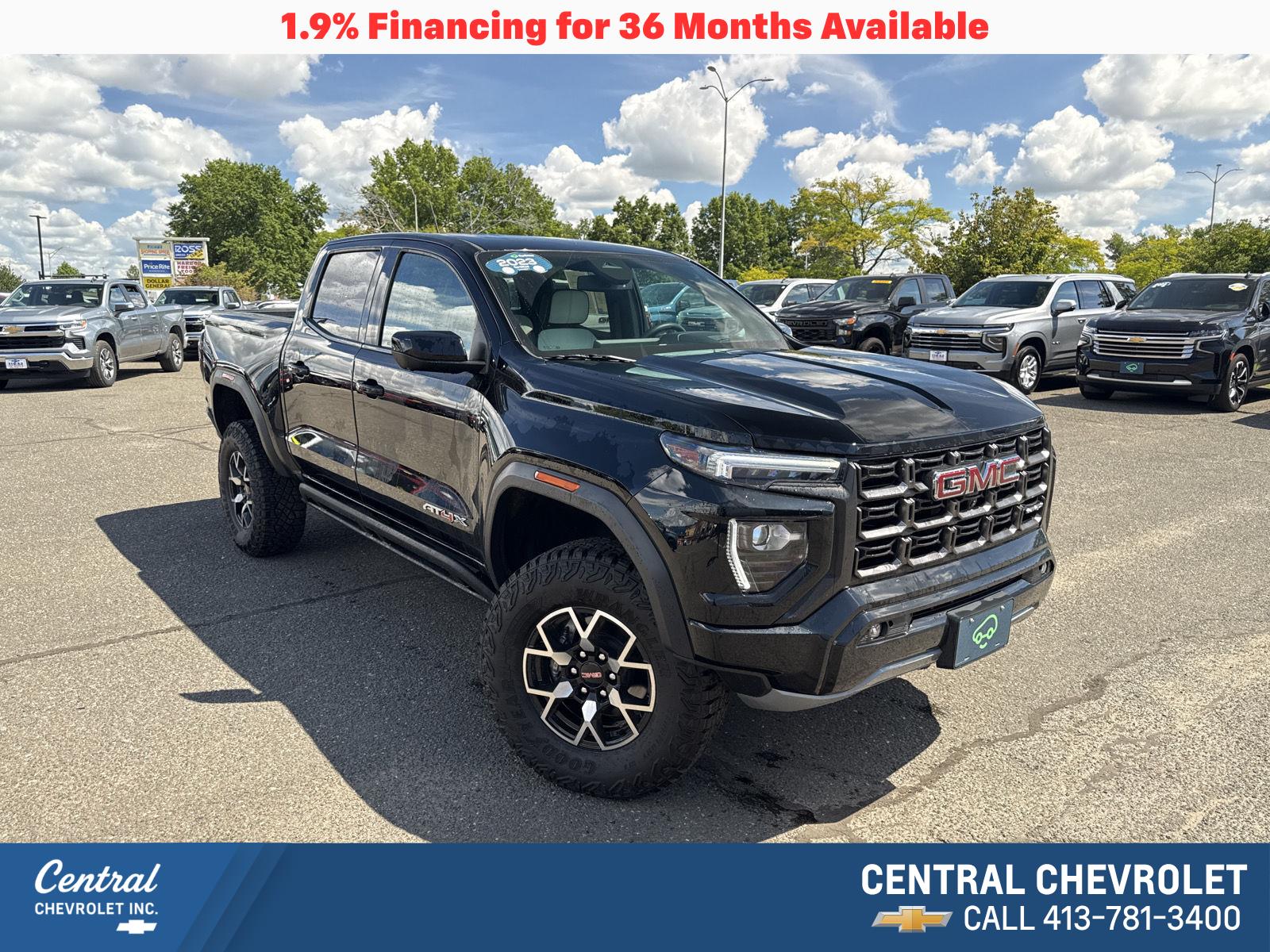 Onyx Black 2023 GMC Canyon Pickup Truck Four-Wheel Drive 8-Speed Automatic