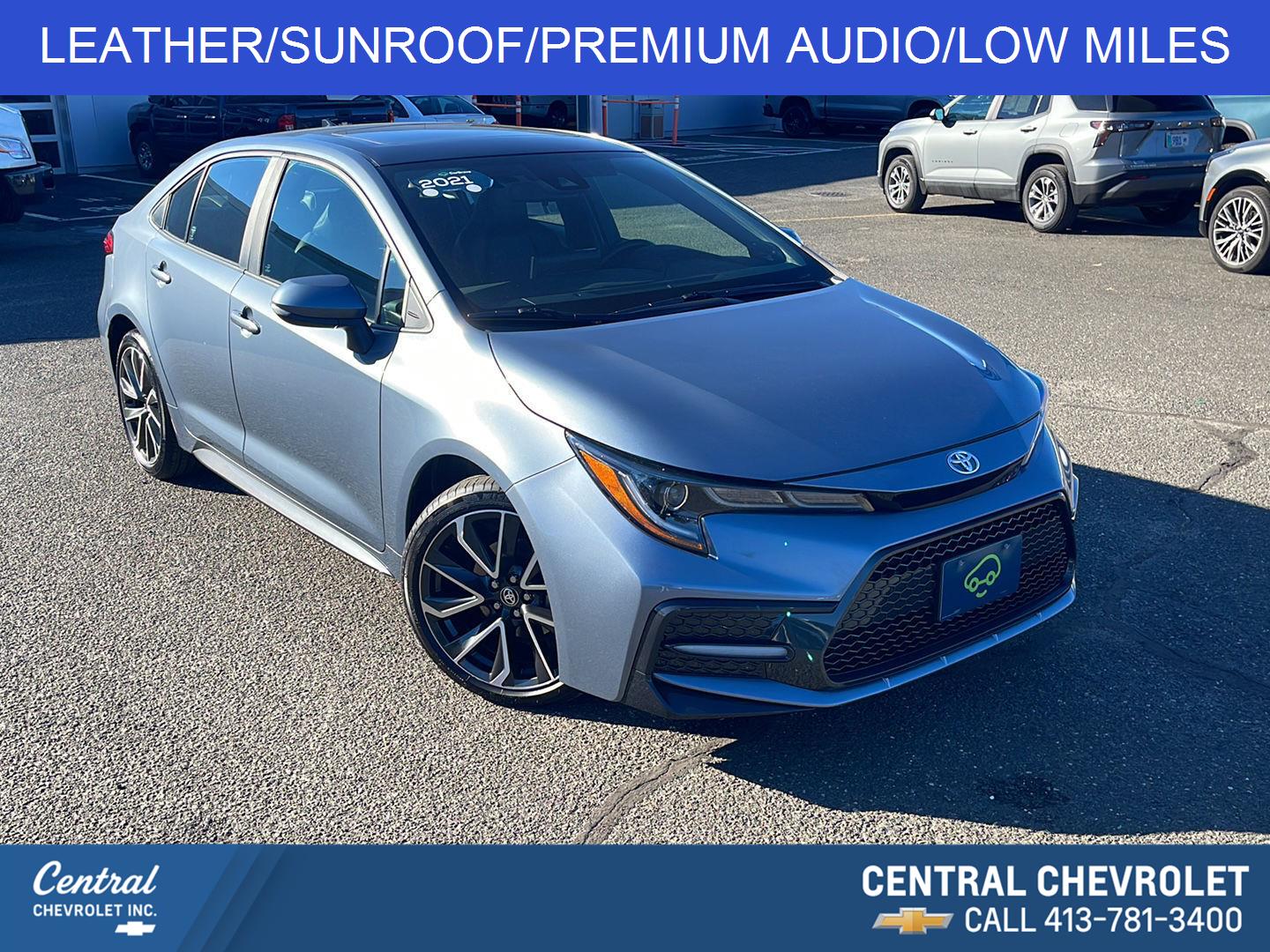 Celestite Gray Metallic w/Black Sand Pearl Roof 2021 Toyota Corolla Sedan Front-Wheel Drive Continuously Variable Transmission