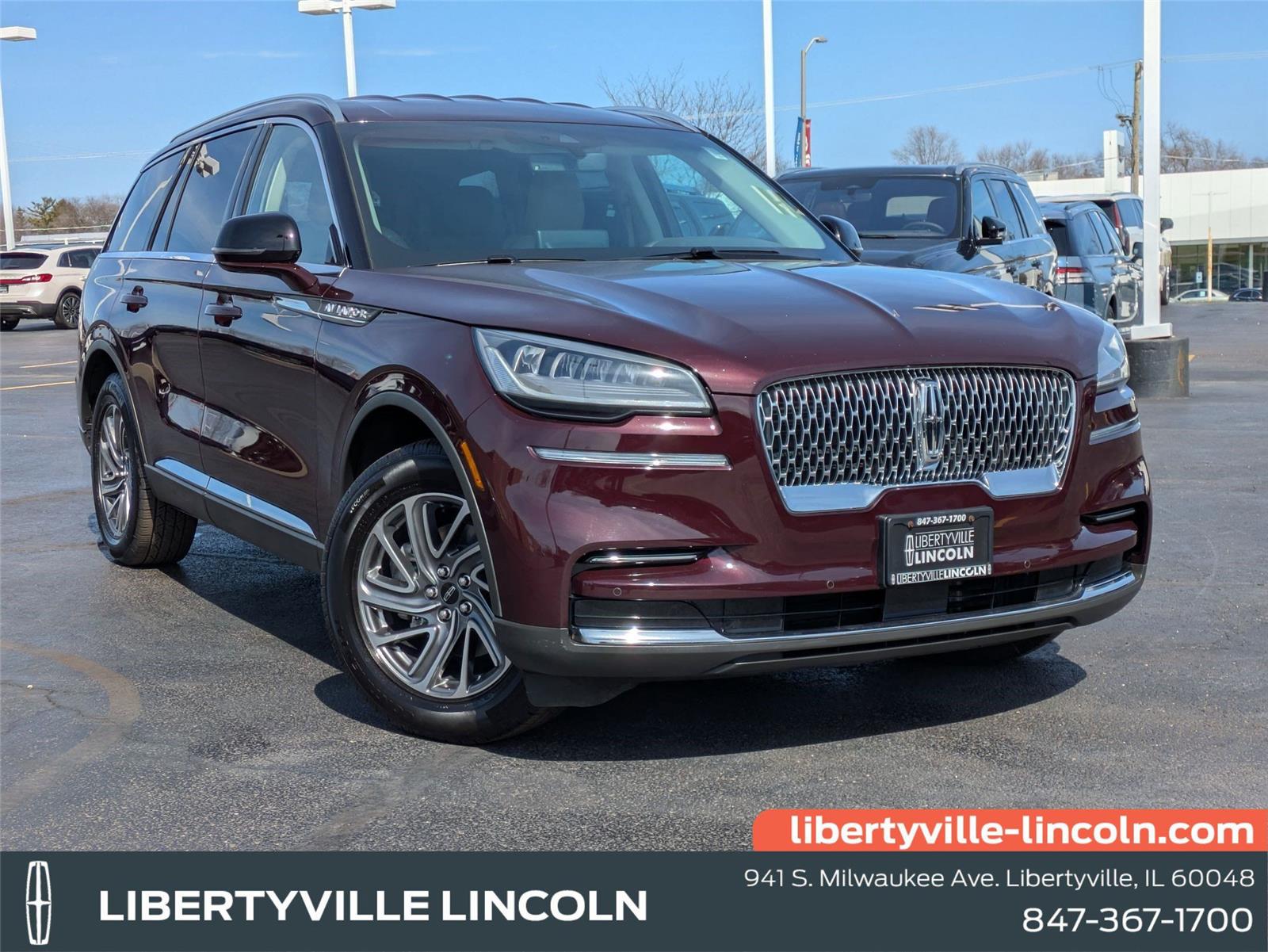 Diamond Red Metallic Tinted Clearcoat 2023 Lincoln Aviator Standard AWD SUV / Crossover All-Wheel Drive Automatic