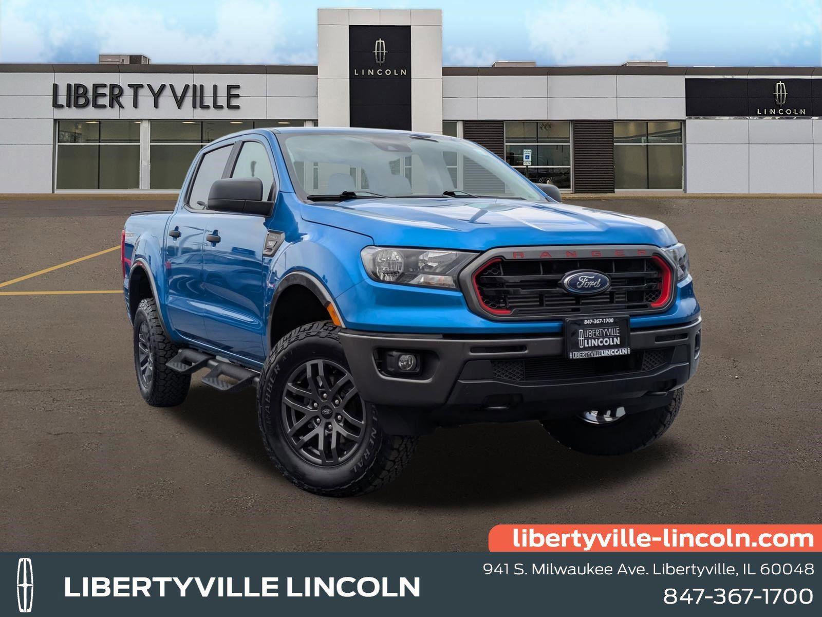 Velocity Blue 2023 Ford Ranger XLT SuperCrew 4WD Pickup Truck Four-Wheel Drive Automatic