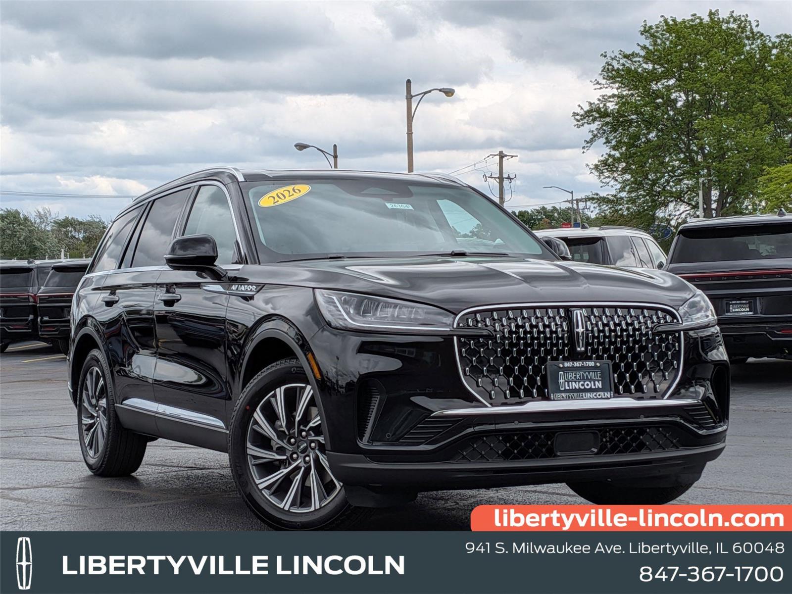 Infinite Black Metallic Clearcoat 2026 Lincoln Aviator Premiere AWD SUV / Crossover All-Wheel Drive Automatic