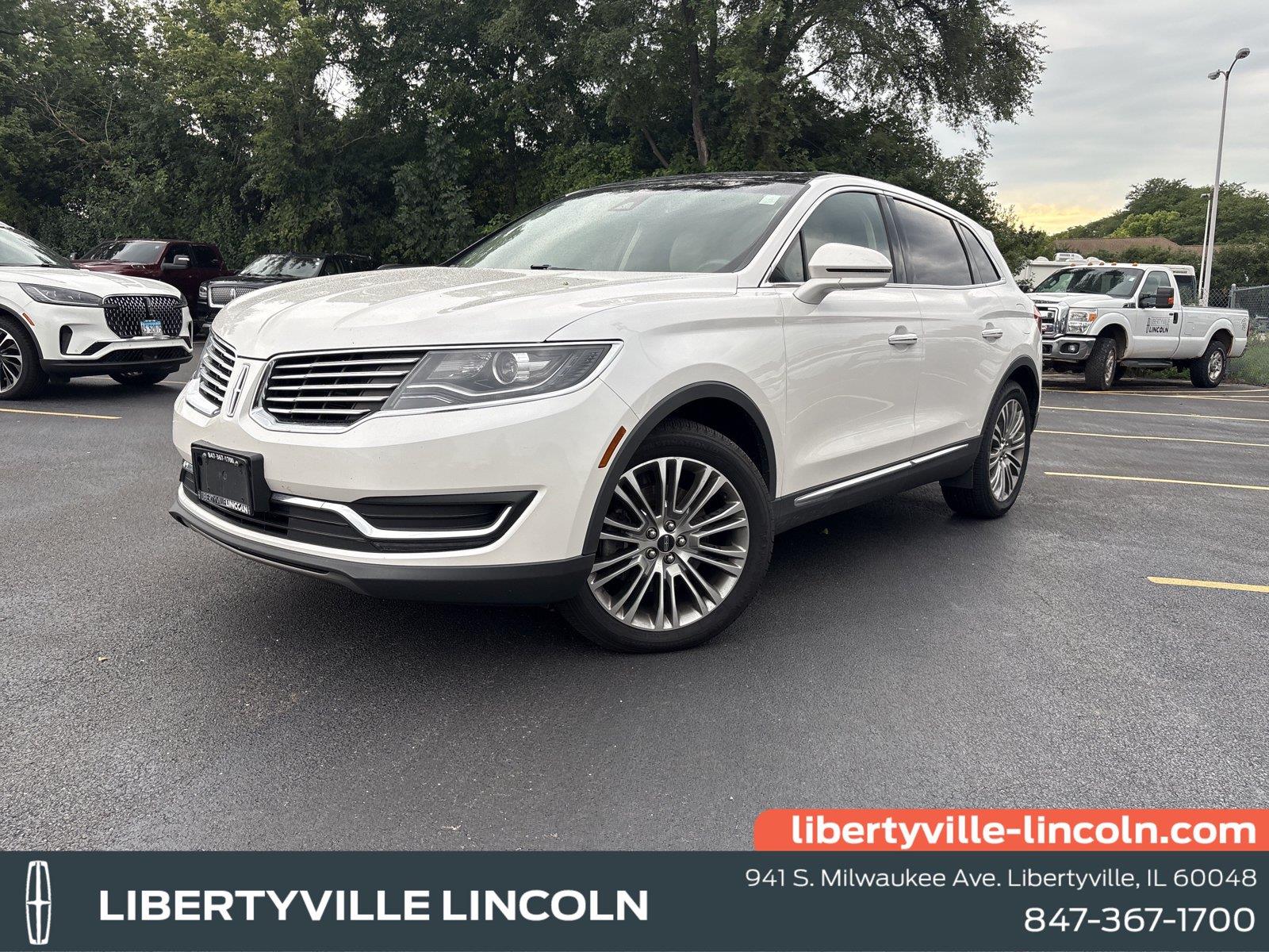 White Platinum Metallic Tri-Coat 2018 Lincoln MKX SUV / Crossover All-Wheel Drive 6-Speed Automatic