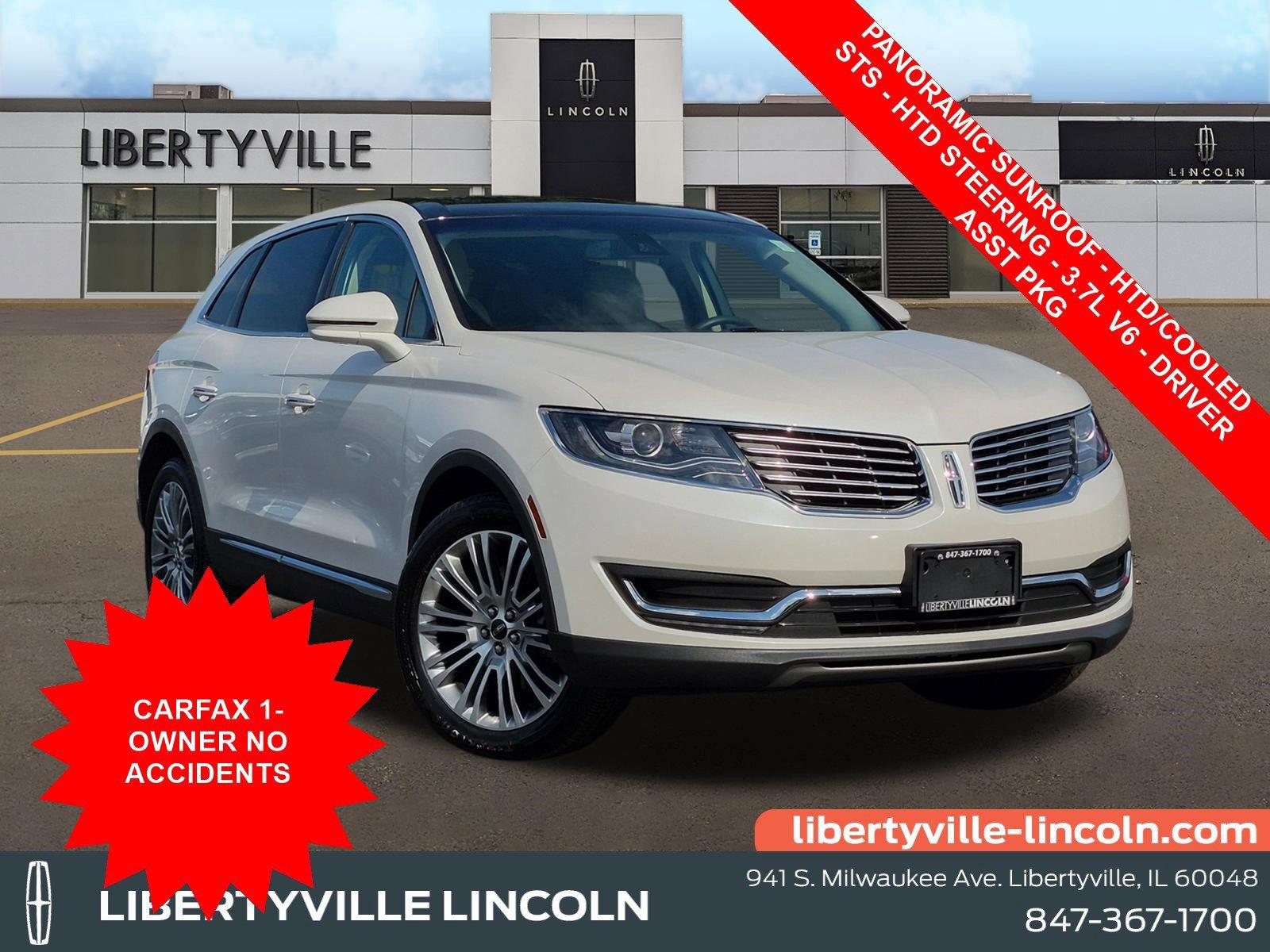 White Platinum Metallic Tri-Coat 2018 Lincoln MKX SUV / Crossover All-Wheel Drive 6-Speed Automatic
