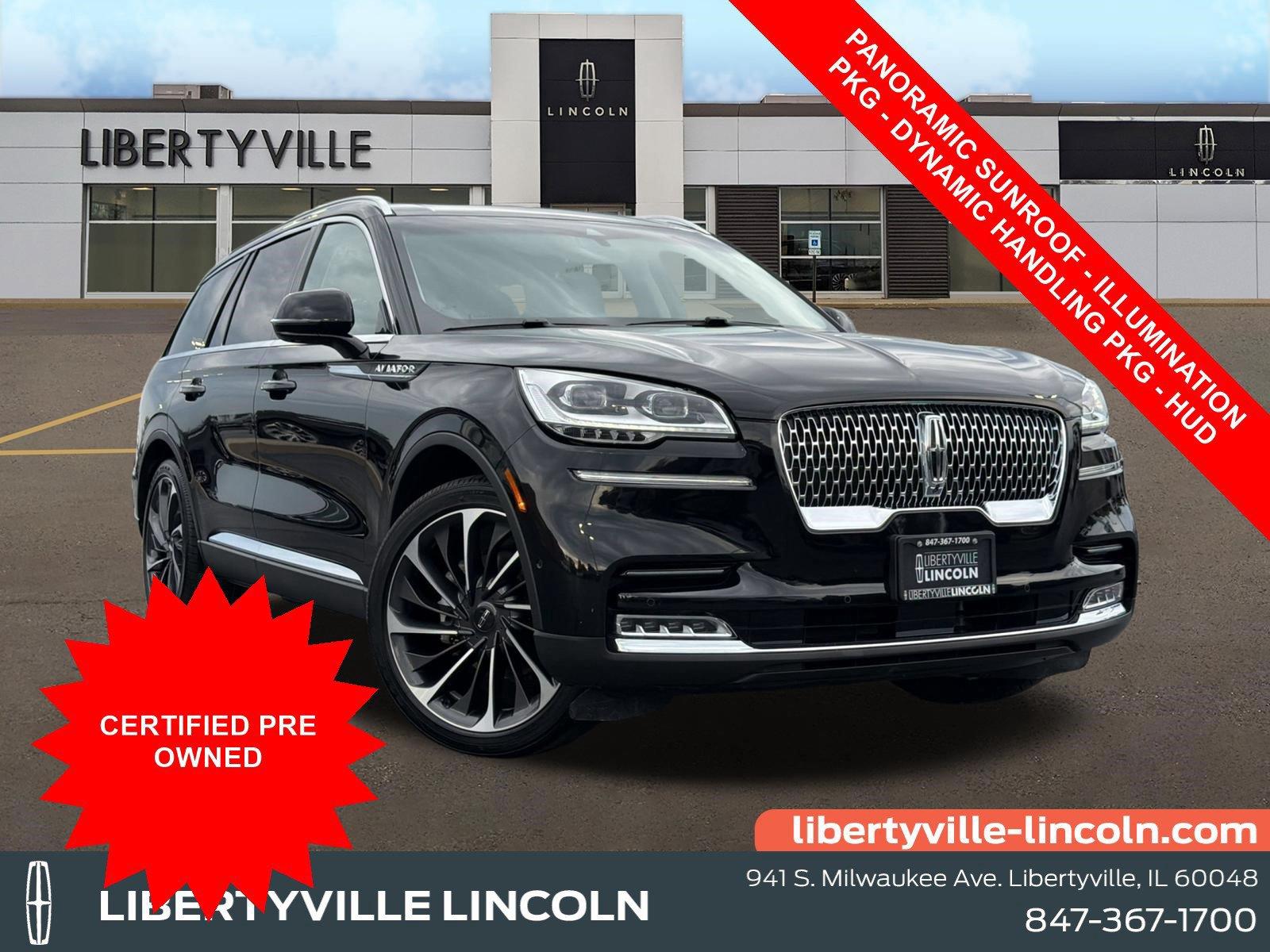 Infinite Black Metallic Clearcoat 2023 Lincoln Aviator SUV / Crossover All-Wheel Drive Automatic