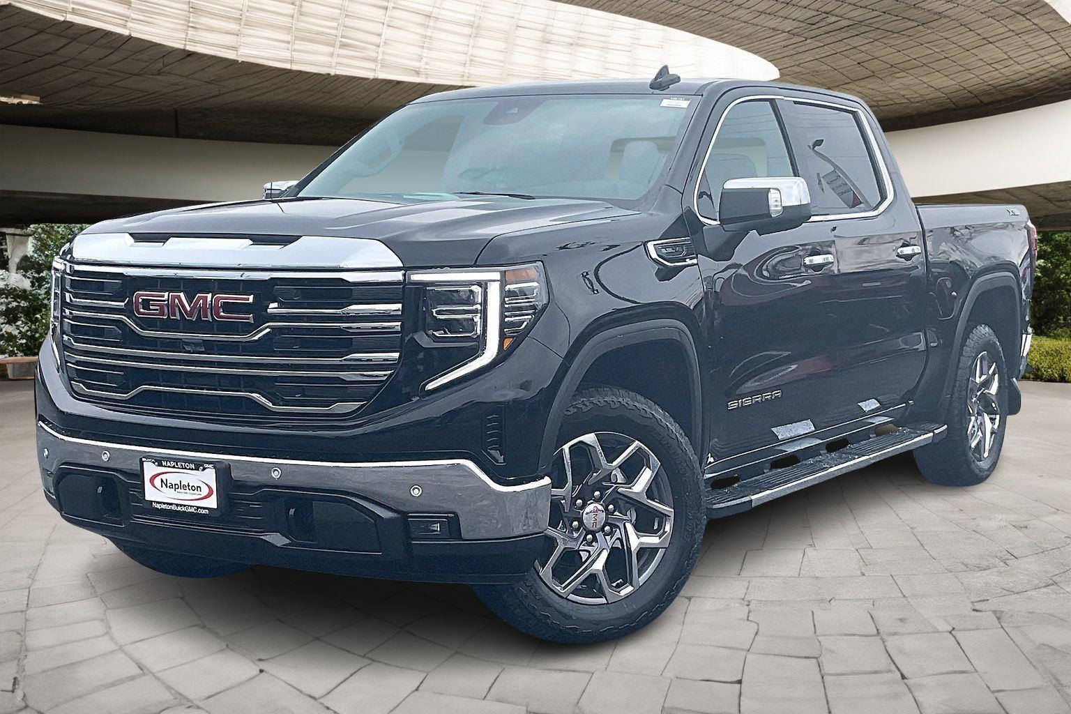 Onyx Black 2026 GMC Sierra 1500 SLT Crew Cab 4WD Pickup Truck Four-Wheel Drive Automatic