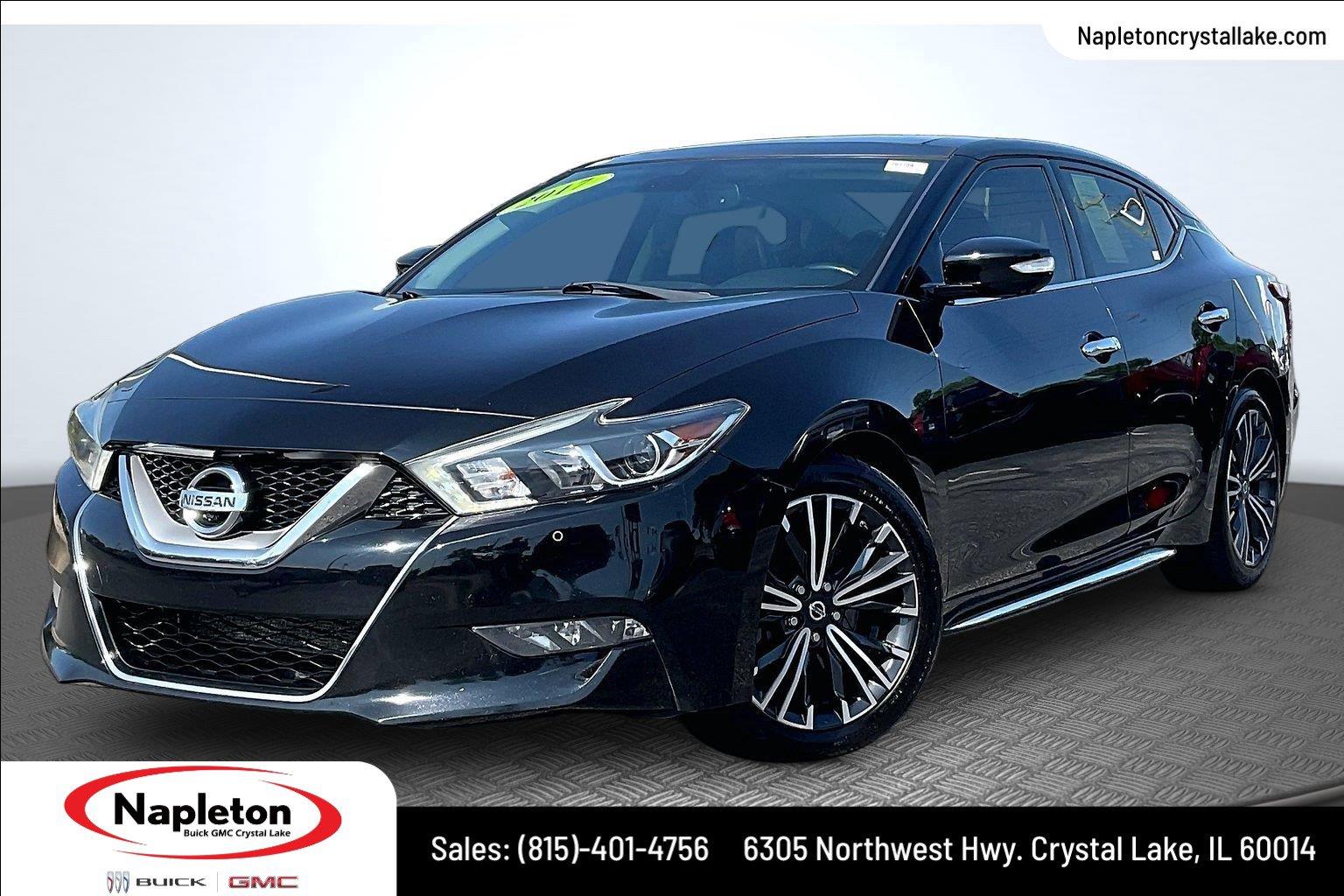 Super Black 2017 Nissan Maxima Sedan Front-Wheel Drive Continuously Variable Transmission