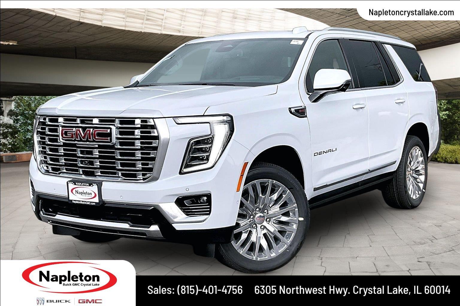 Glacier White Tricoat 2026 GMC Yukon SUV / Crossover Four-Wheel Drive Automatic