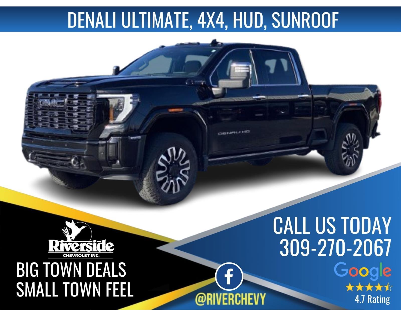 Onyx Black 2025 GMC Sierra 2500HD Denali Ultimate Crew Cab 4WD Pickup Truck Four-Wheel Drive Automatic