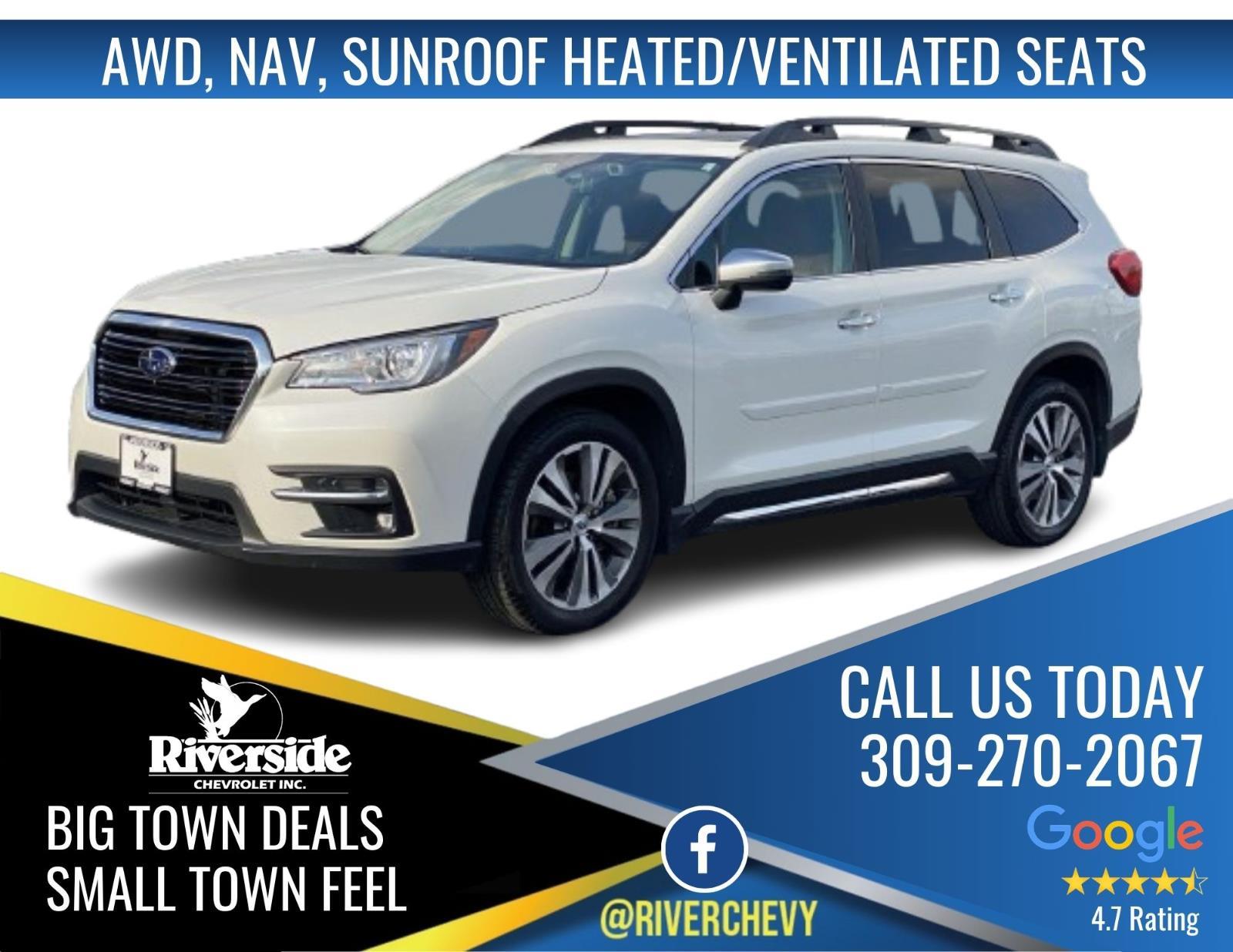 Crystal White Pearl 2020 Subaru Ascent Touring 7-Passenger AWD SUV / Crossover All-Wheel Drive Continuously Variable Transmission