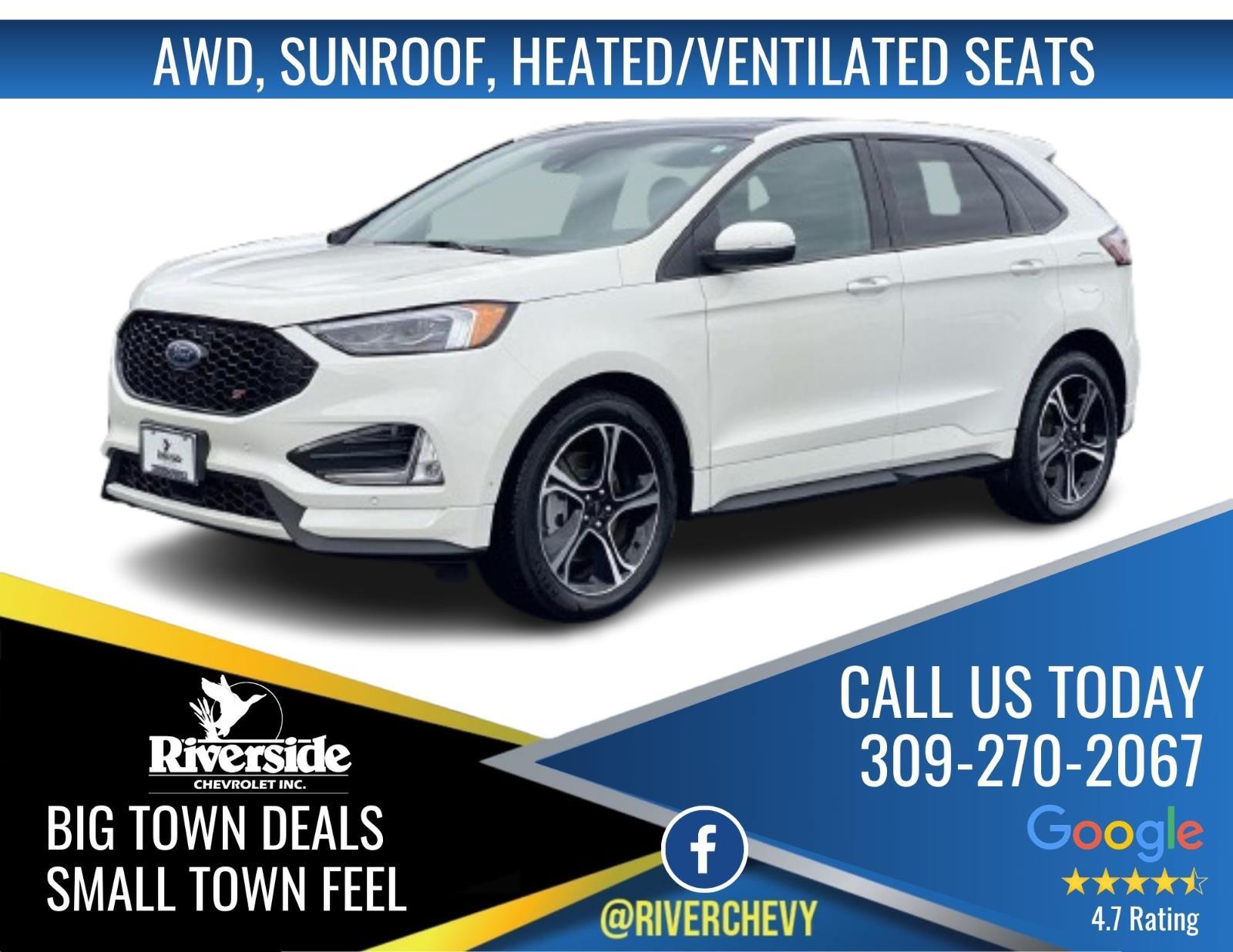 Star White Metallic Tri-Coat 2022 Ford Edge ST AWD SUV / Crossover All-Wheel Drive 7-Speed Automatic