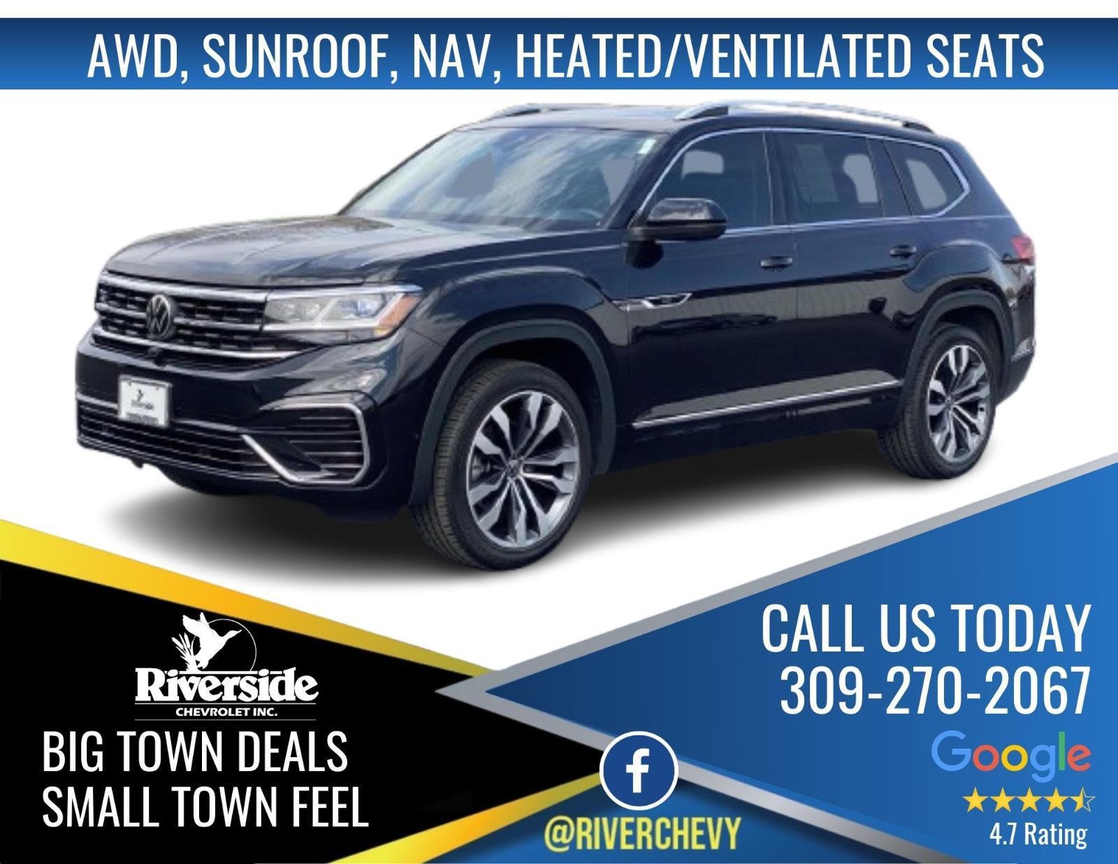 Deep Black Pearl 2023 Volkswagen Atlas 3.6L SEL Premium R-Line 4Motion AWD SUV / Crossover All-Wheel Drive Automatic