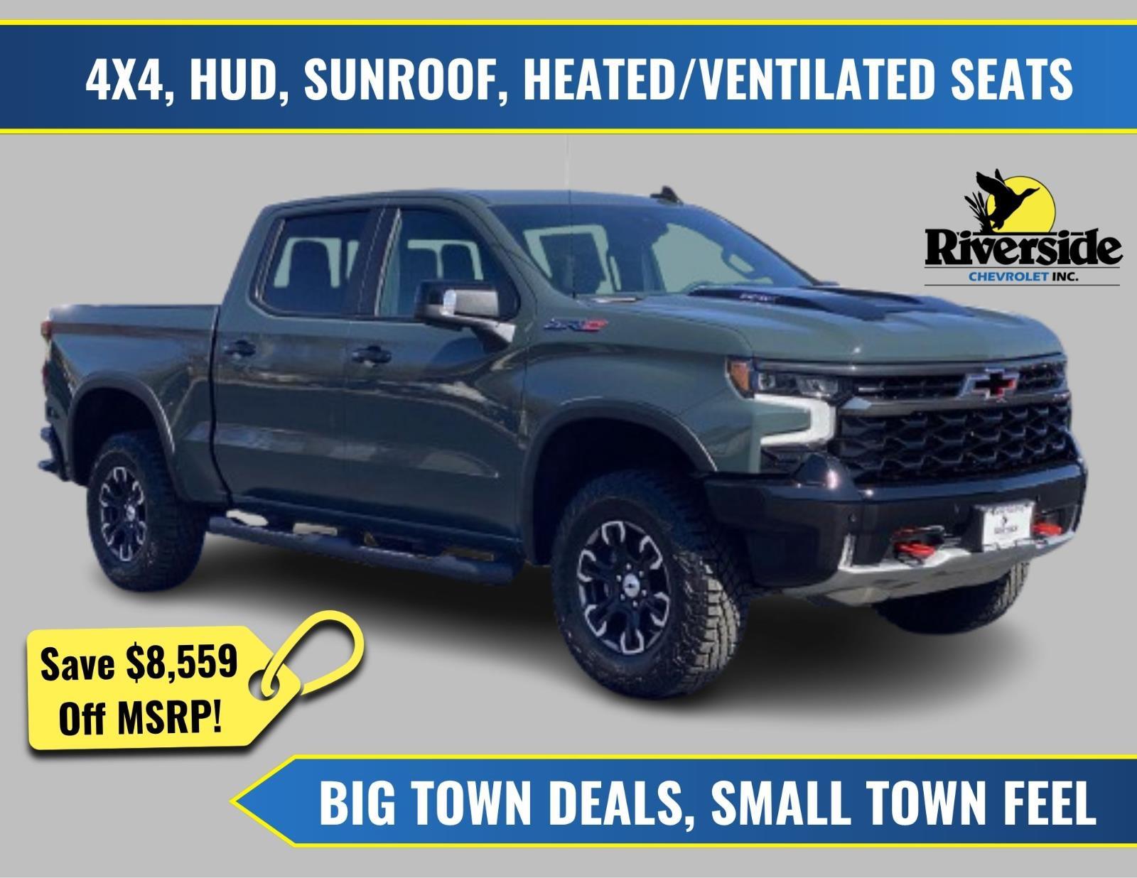 Cypress Gray 2026 Chevrolet Silverado 1500 ZR2 Crew Cab 4WD Pickup Truck Four-Wheel Drive Automatic