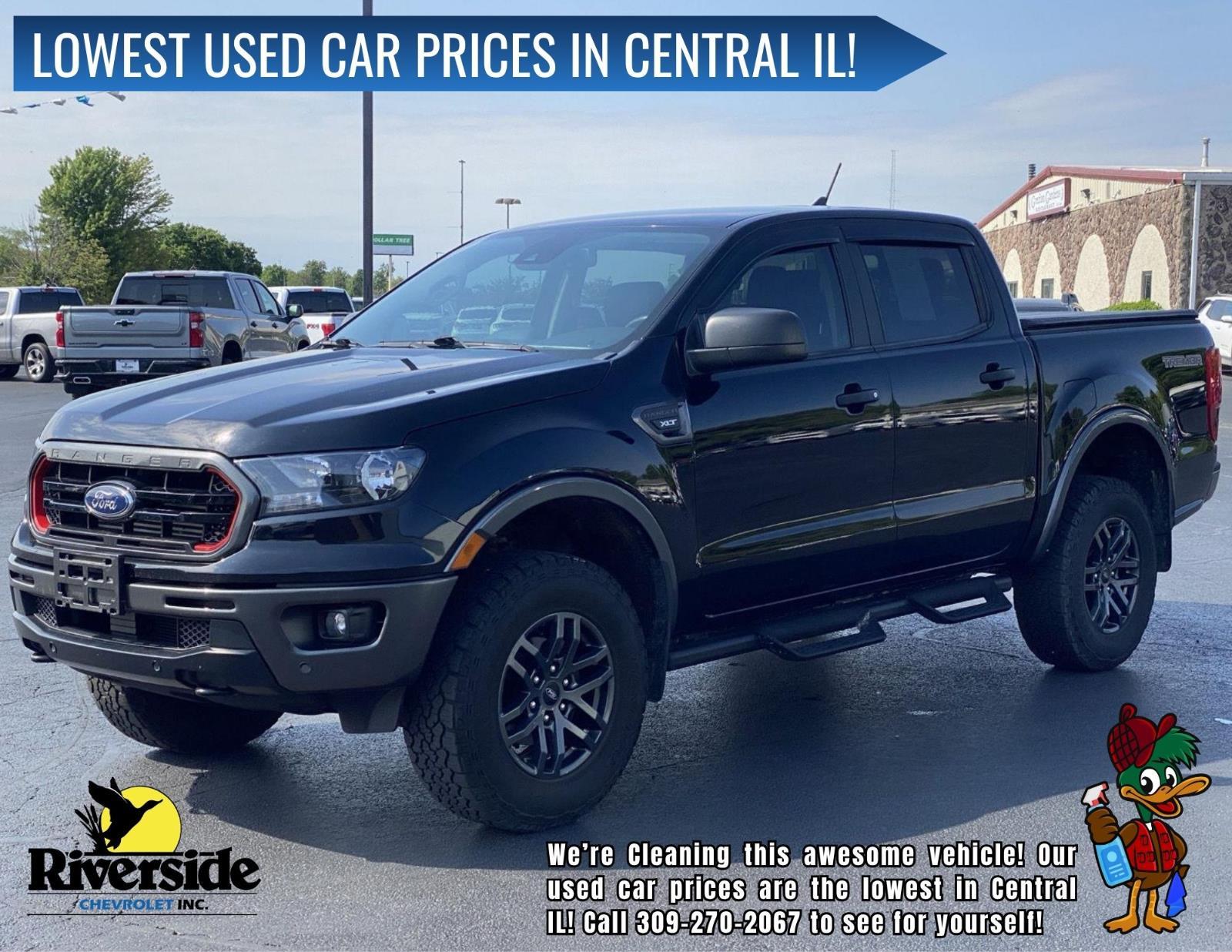 Shadow Black 2023 Ford Ranger XLT SuperCrew 4WD Pickup Truck Four-Wheel Drive Automatic