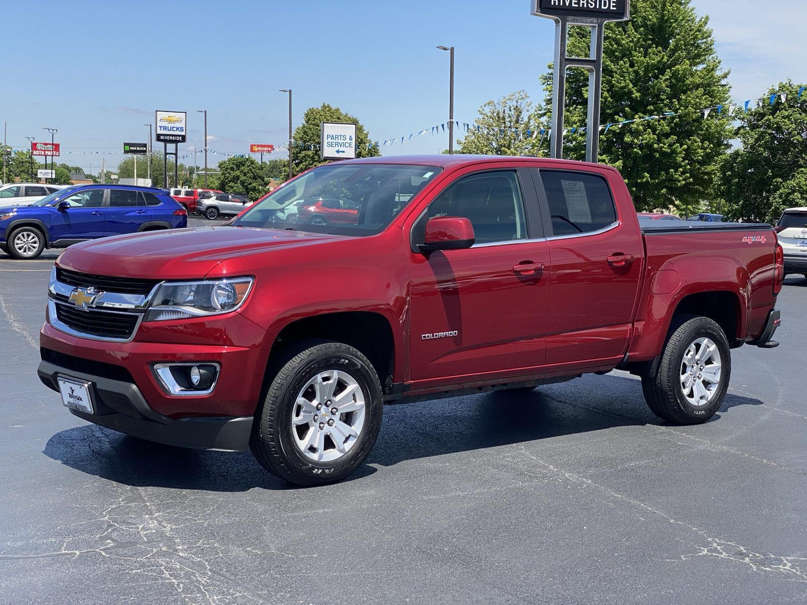 Cajun Red Tintcoat 2019 Chevrolet Colorado LT Crew Cab 4WD Pickup Truck Four-Wheel Drive 8-Speed Automatic