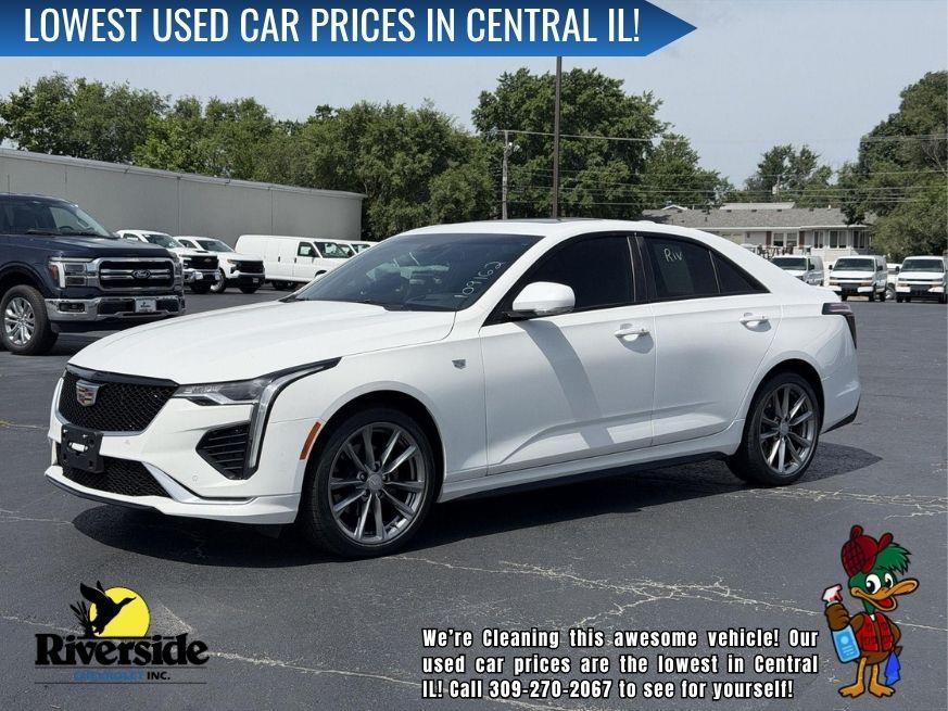 Summit White 2025 Cadillac CT4 Sedan All-Wheel Drive 8-Speed Automatic