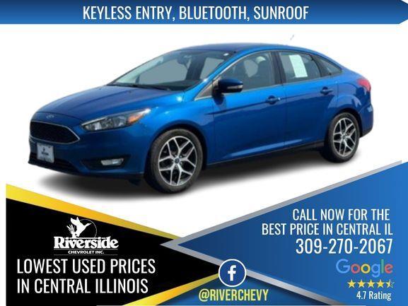 Lightning Blue Metallic 2018 Ford Focus Sedan Front-Wheel Drive 6-Speed Automatic