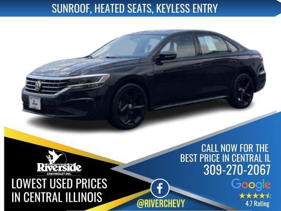 Deep Black Pearl 2021 Volkswagen Passat Sedan Front-Wheel Drive Automatic