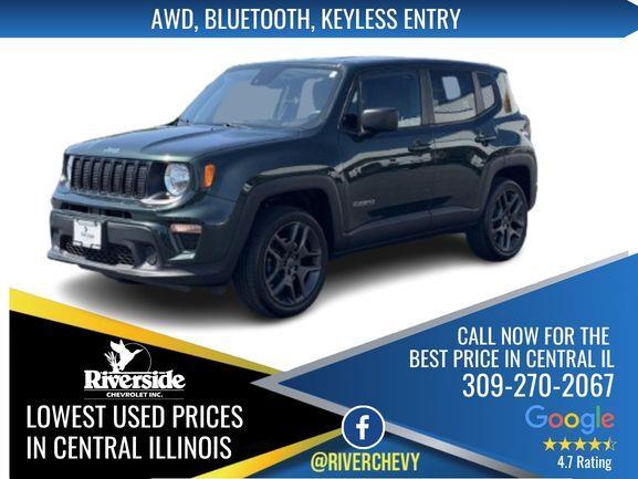 Technogreen Metallic Clearcoat 2021 Jeep Renegade SUV / Crossover Four-Wheel Drive 9-Speed Automatic