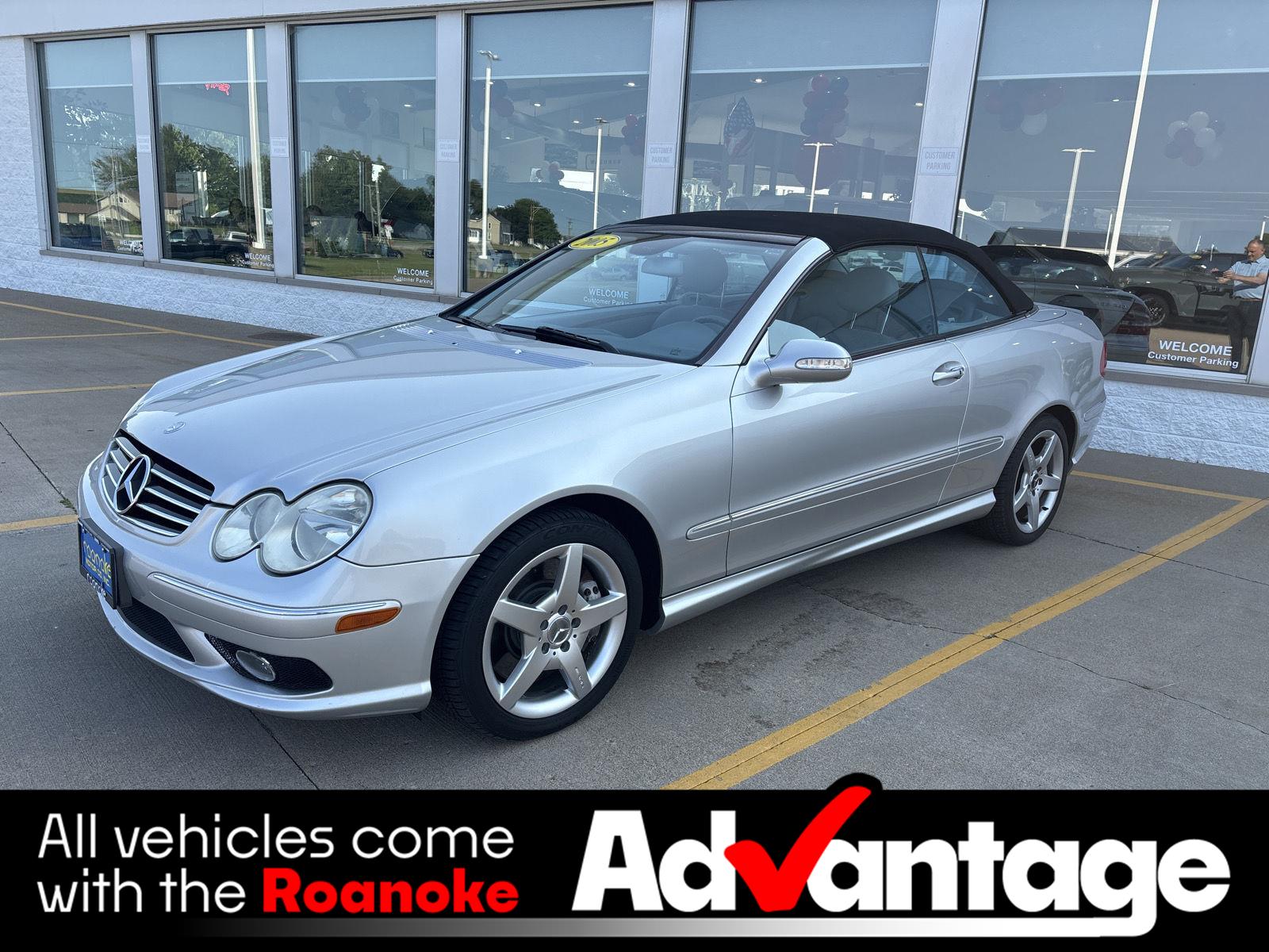 Silver 2005 Mercedes-Benz CLK Convertible Rear-Wheel Drive Automatic
