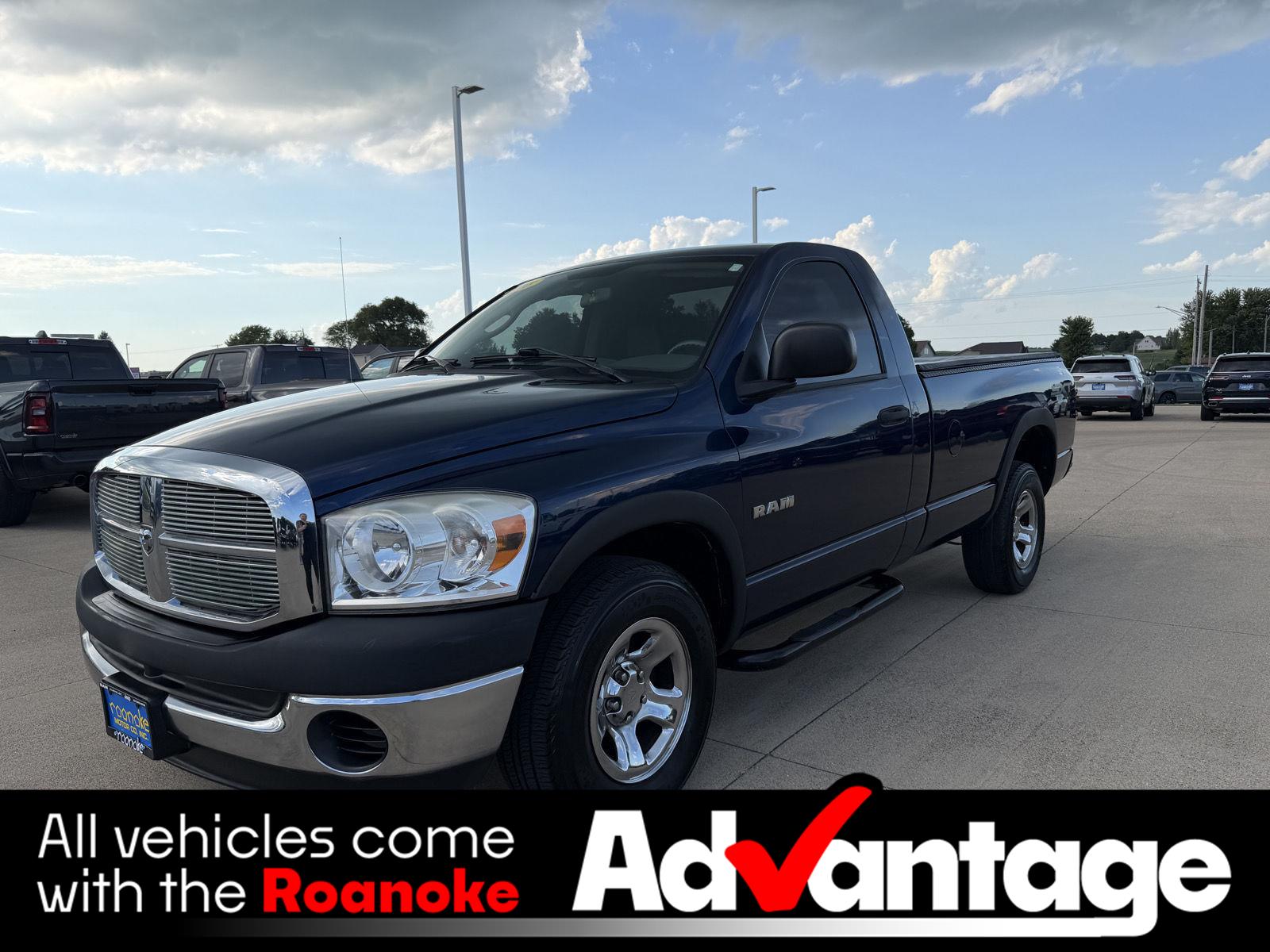 Patriot Blue Pearlcoat 2008 Dodge RAM 1500 Pickup Truck Rear-Wheel Drive 4-Speed Automatic
