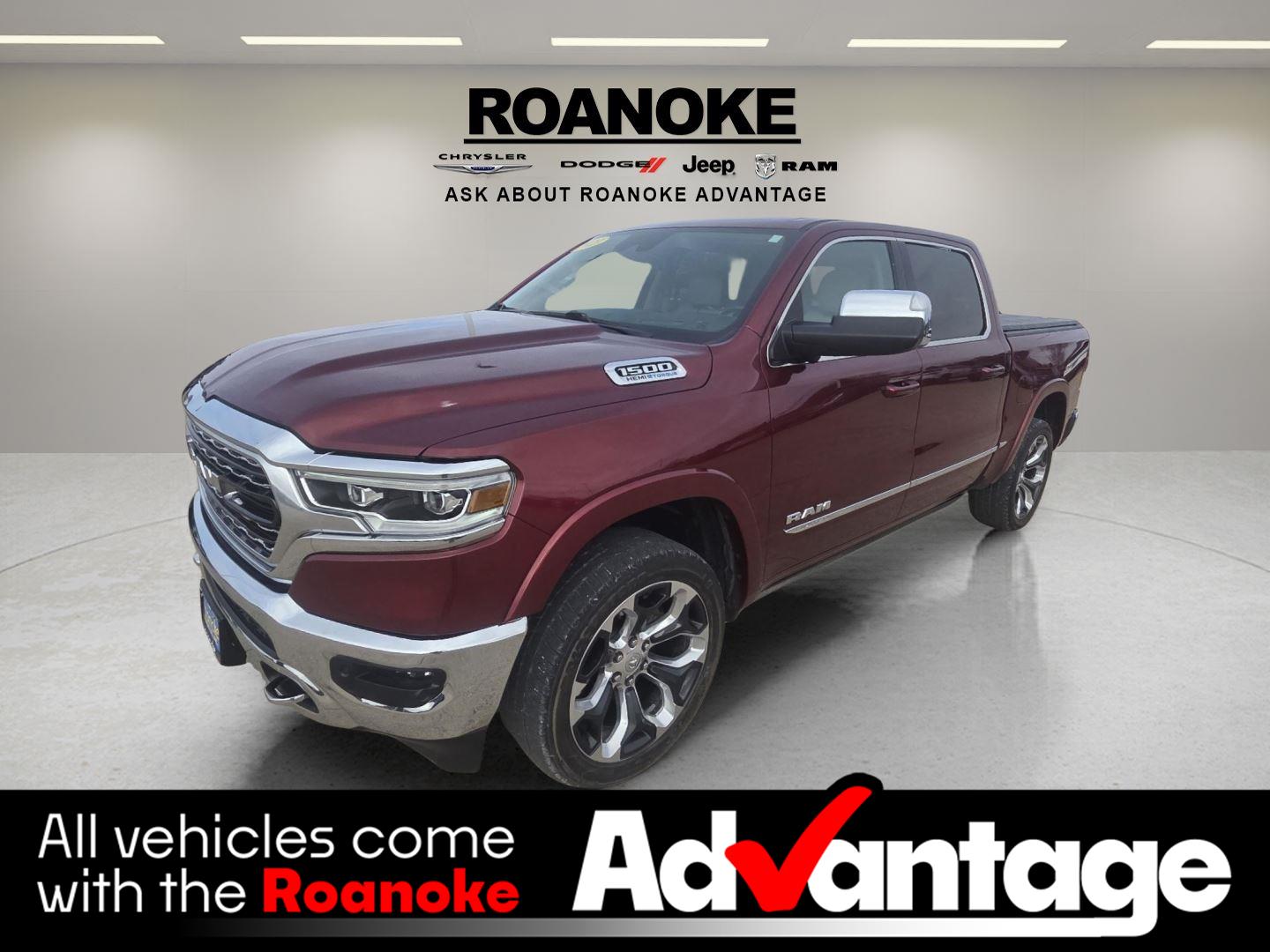Delmonico Red Pearlcoat 2023 RAM 1500 Limited Crew Cab 4WD Pickup Truck Four-Wheel Drive 8-Speed Automatic