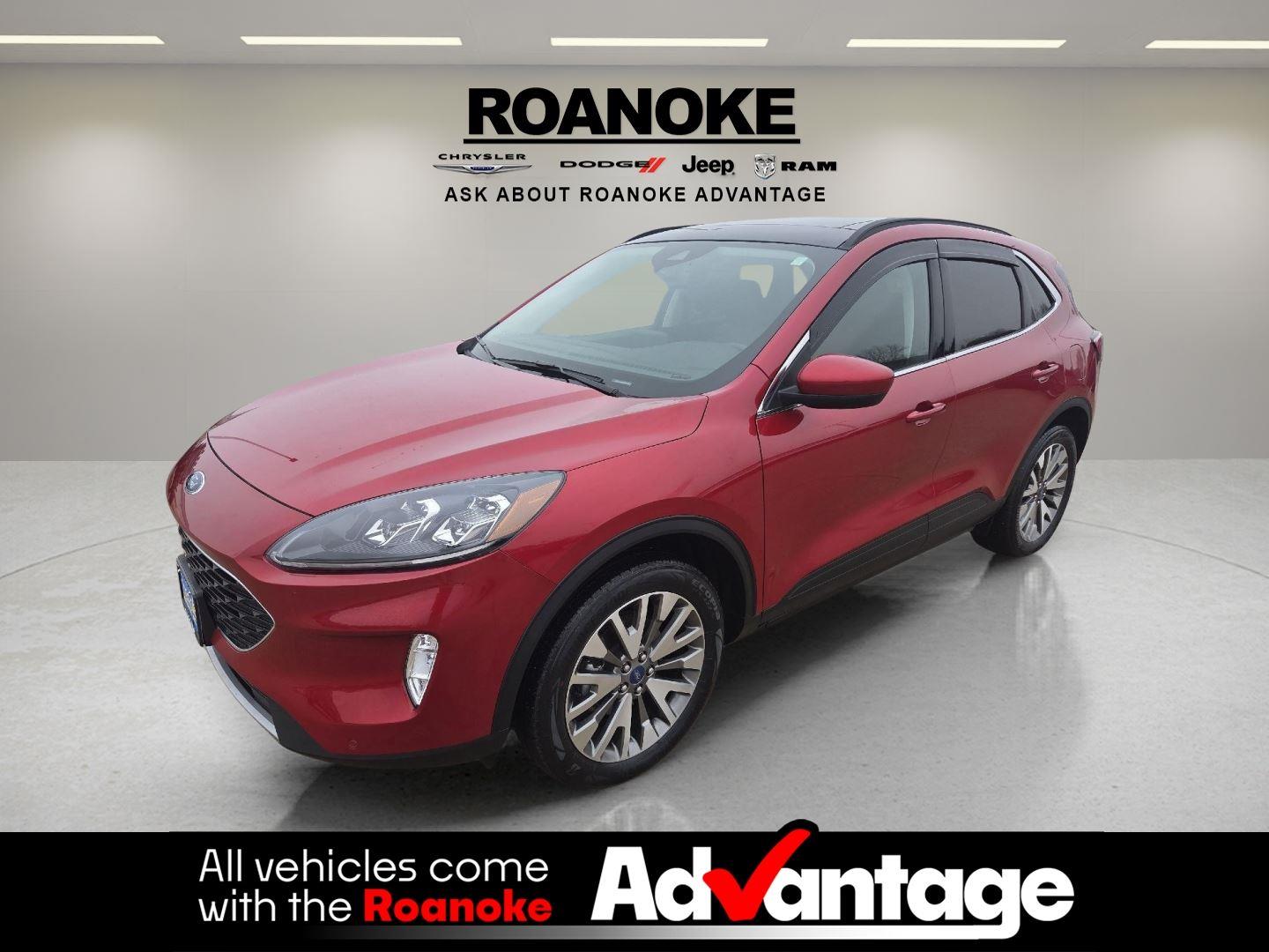 Rapid Red Metallic Tinted Clearcoat 2022 Ford Escape Titanium AWD SUV / Crossover All-Wheel Drive 8-Speed Automatic