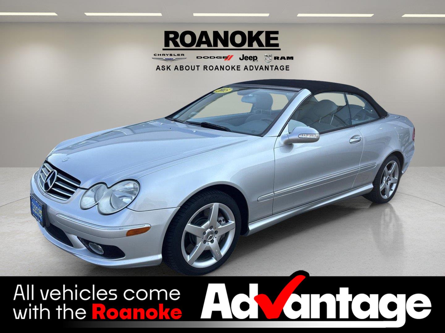 Silver 2005 Mercedes-Benz CLK Convertible Rear-Wheel Drive Automatic