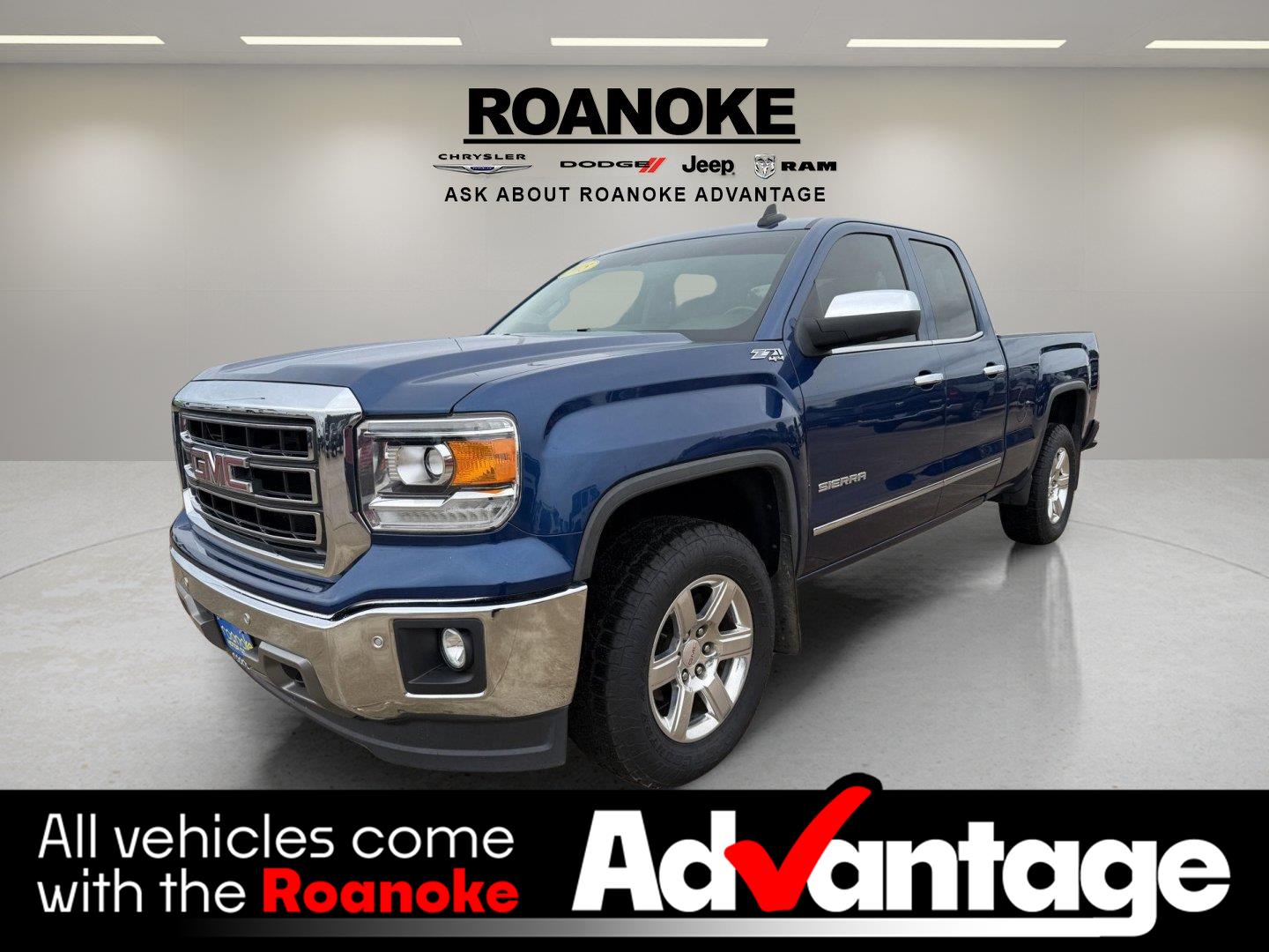 Stone Blue Metallic 2015 GMC Sierra 1500 Pickup Truck Four-Wheel Drive 8-Speed Automatic