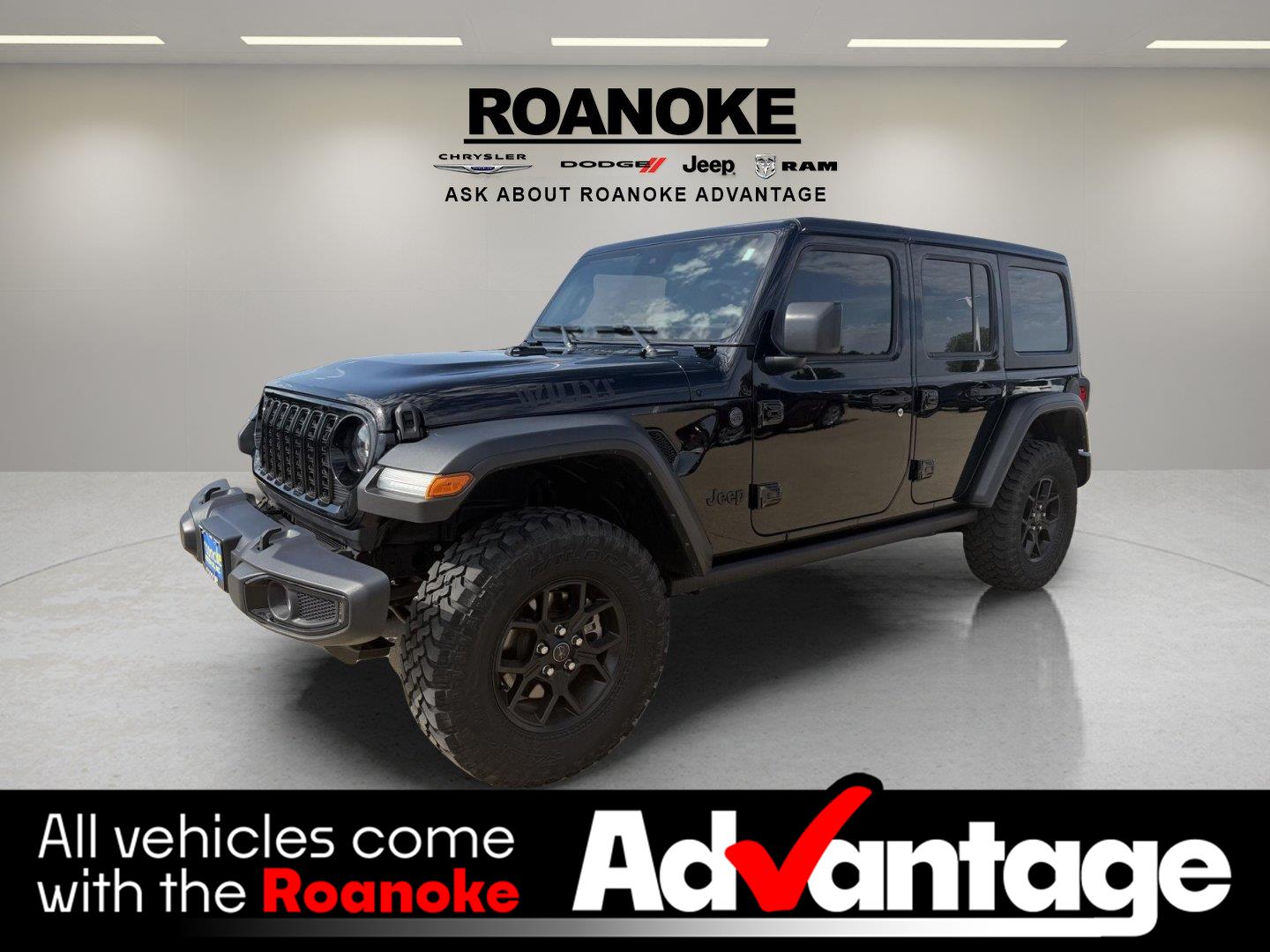 Black Clearcoat 2024 Jeep Wrangler SUV / Crossover Four-Wheel Drive 8-Speed Automatic