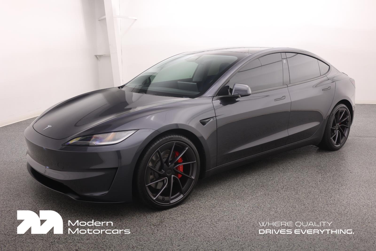 Gray (Stealth Grey) 2025 Tesla Model 3 Performance AWD Sedan All-Wheel Drive Automatic