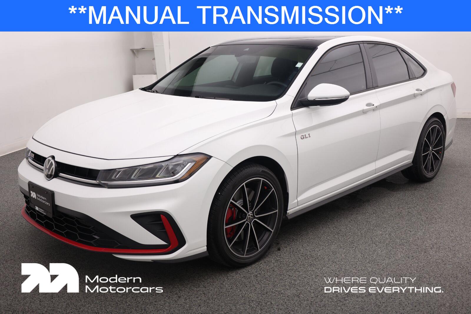 Pure White 2025 Volkswagen Jetta GLI Sedan Front-Wheel Drive Manual