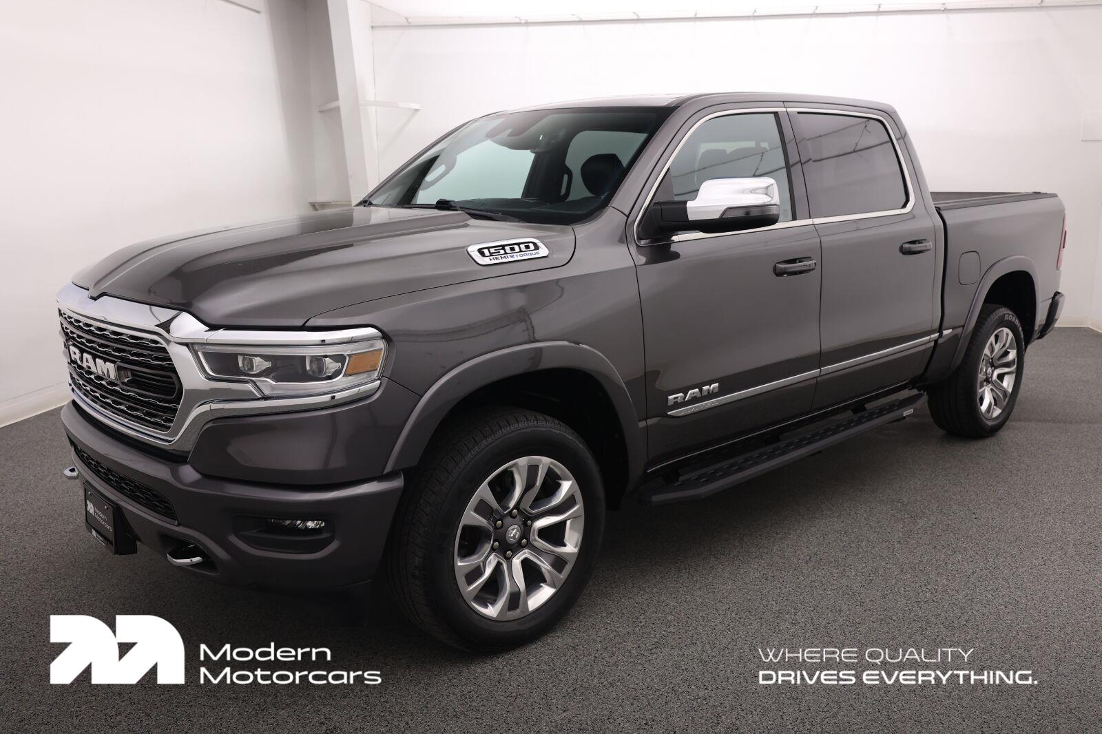 Gray (Granite Crystal Metallic Clearcoat) 2023 RAM 1500 Pickup Truck Four-Wheel Drive 8-Speed Automatic