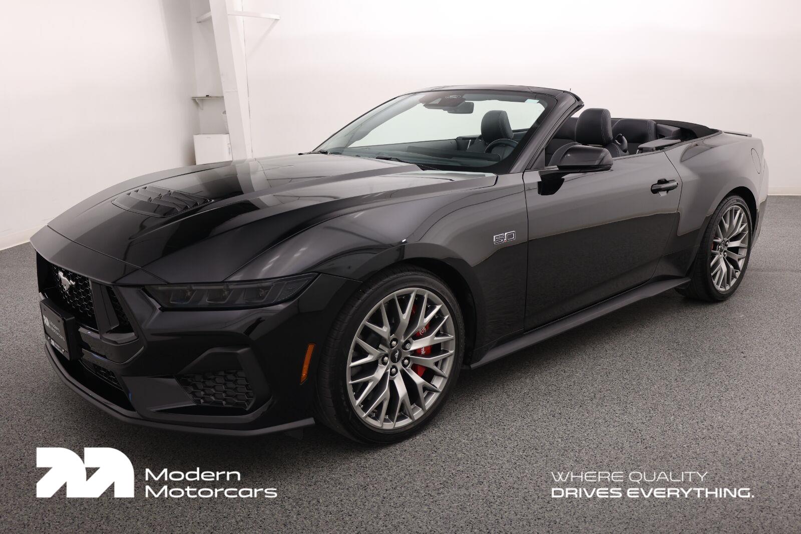 Shadow Black 2025 Ford Mustang Convertible Rear-Wheel Drive 6-Speed Manual