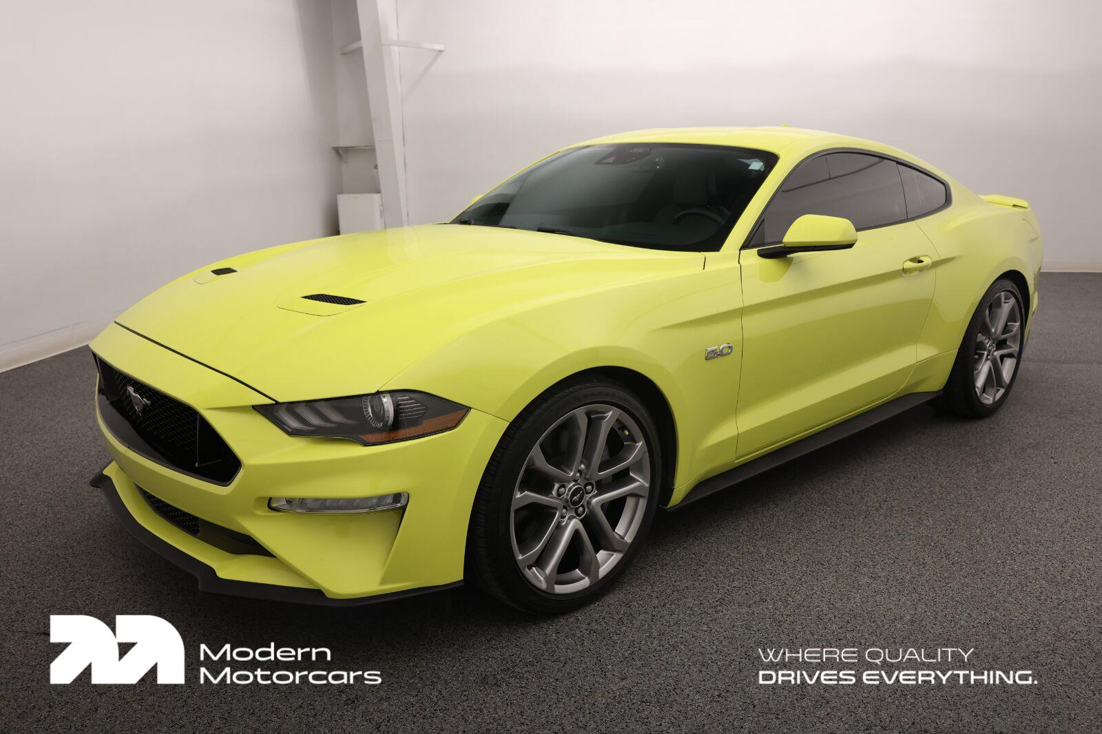 Grabber Yellow 2021 Ford Mustang Coupe Rear-Wheel Drive 10-Speed Automatic