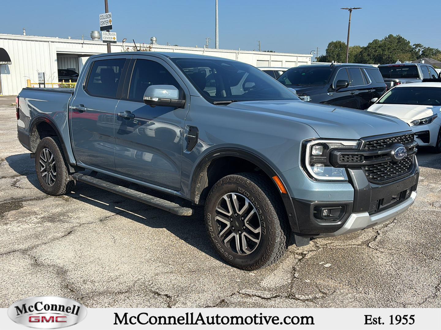 Blue (Azure Gray Metallic Tri-Coat) 2024 Ford Ranger Pickup Truck Four-Wheel Drive Automatic