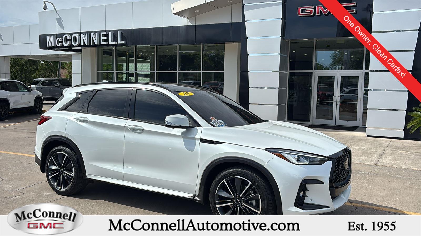 Radiant White 2025 INFINITI QX50 Sport AWD SUV / Crossover All-Wheel Drive Continuously Variable Transmission