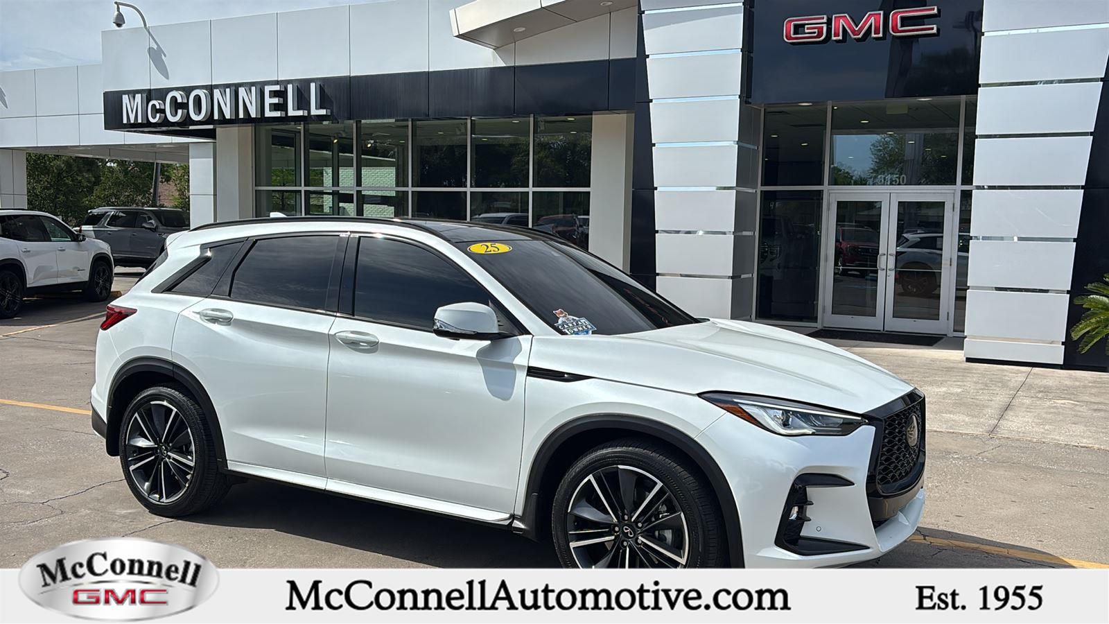 Radiant White 2025 INFINITI QX50 Sport AWD SUV / Crossover All-Wheel Drive Continuously Variable Transmission