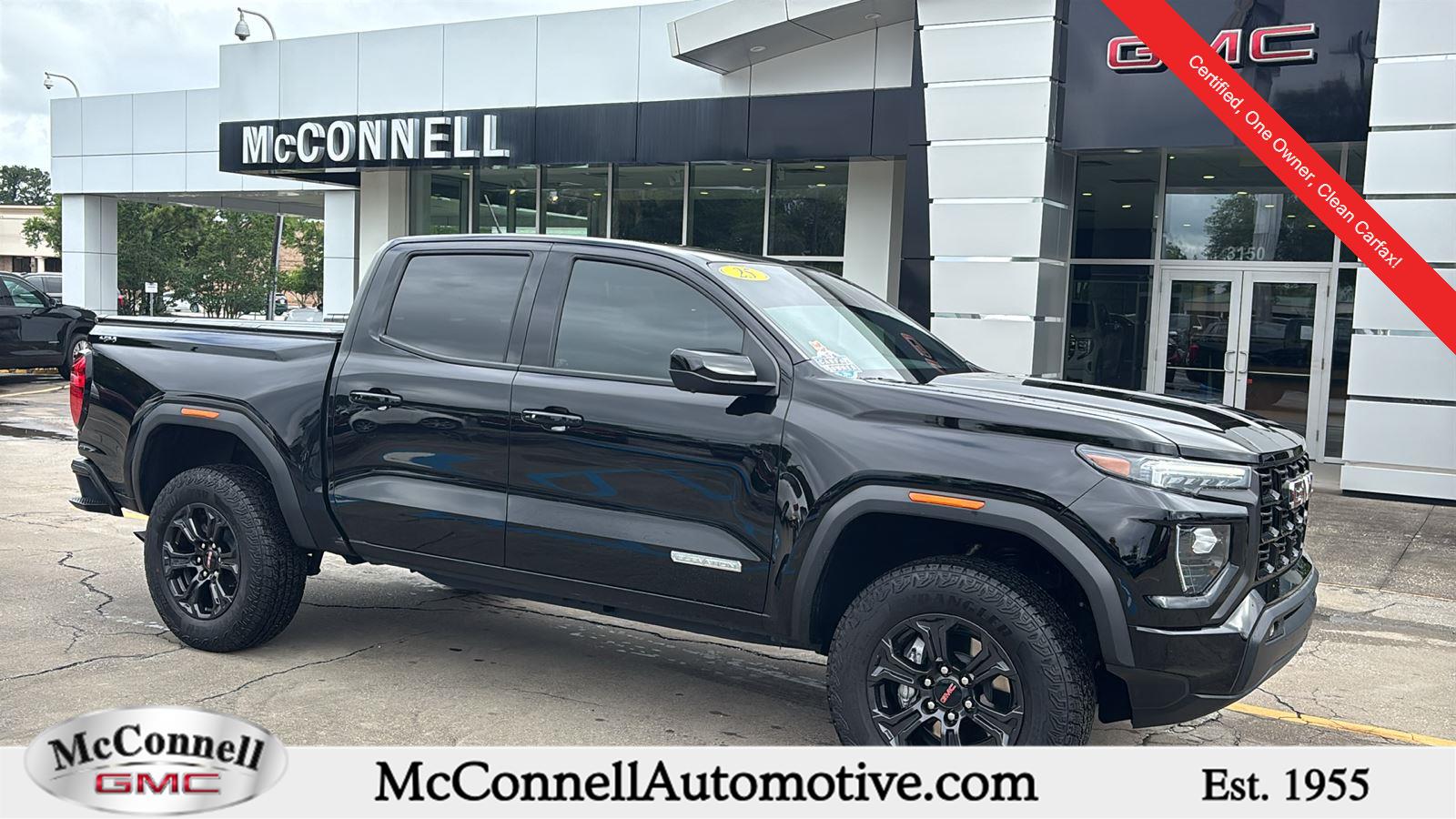Onyx Black 2025 GMC Canyon Elevation Crew Cab 4WD Pickup Truck Four-Wheel Drive 8-Speed Automatic
