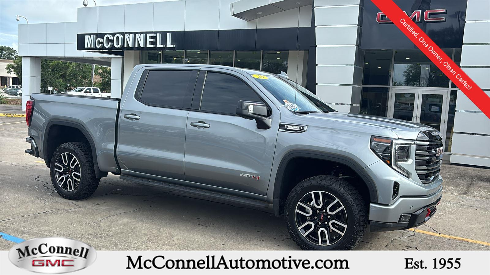 Sterling Metallic 2025 GMC Sierra 1500 AT4 Crew Cab 4WD Pickup Truck Four-Wheel Drive Automatic