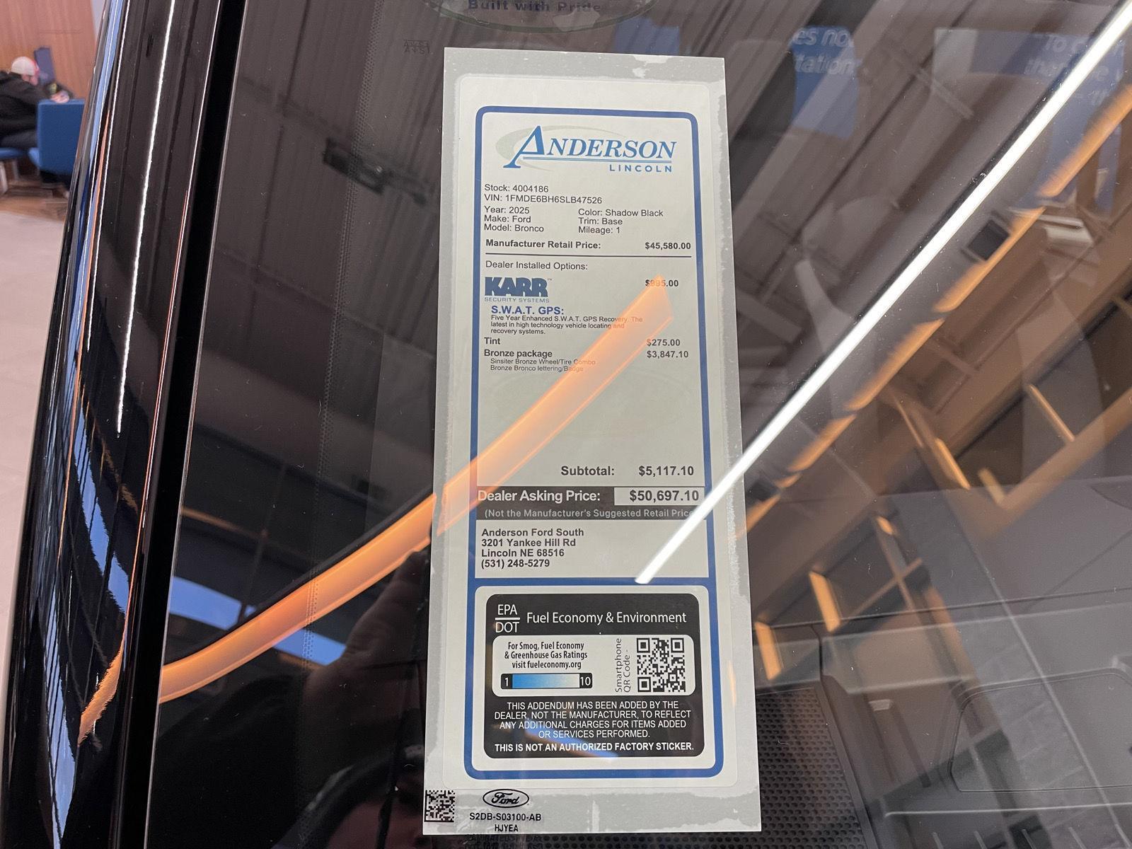 New 2025 Ford Bronco for sale in Lincoln NE