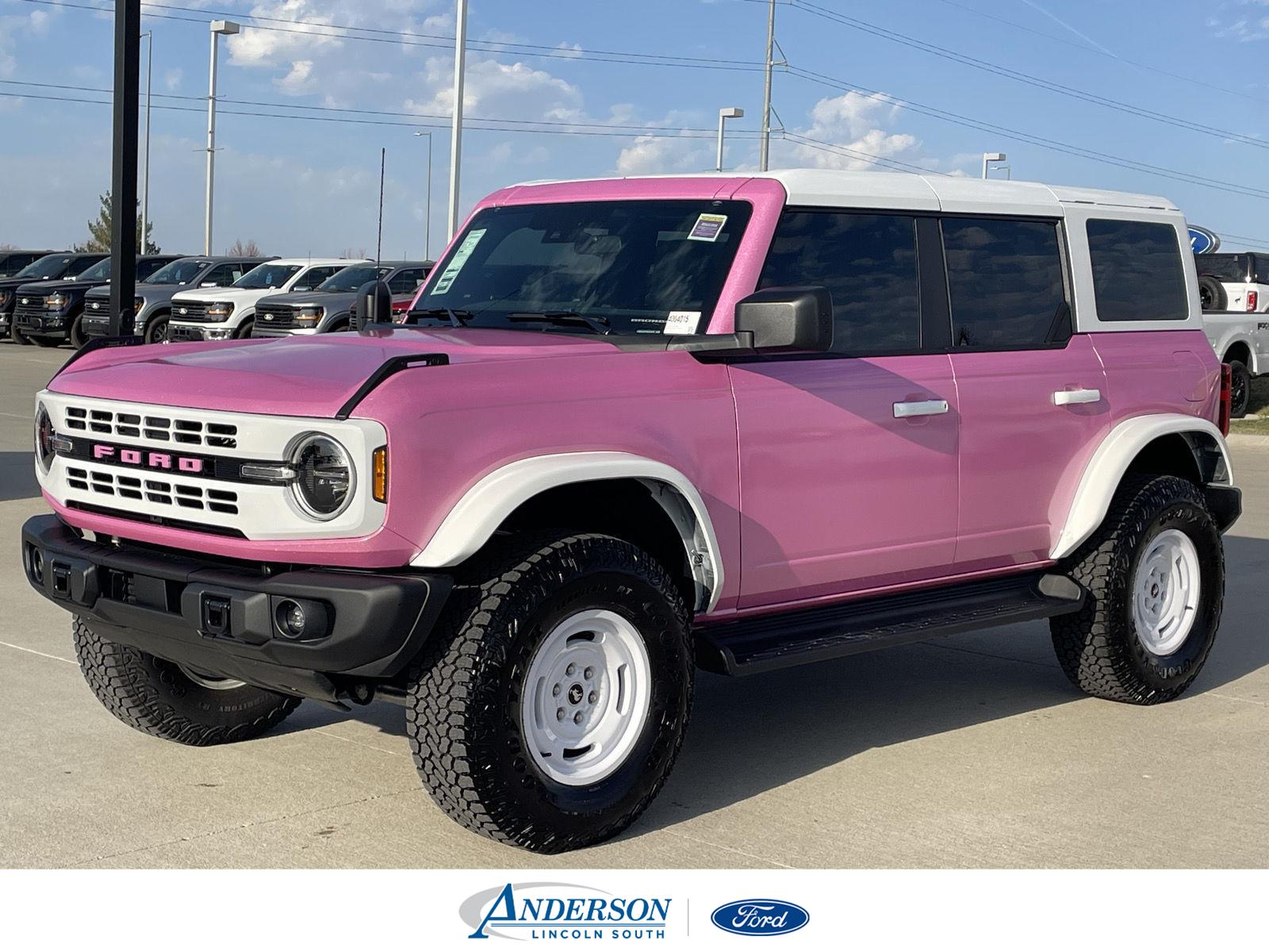 Jellybean Pink 2025 Ford Bronco Heritage Edition 4-Door 4WD SUV / Crossover Four-Wheel Drive Automatic