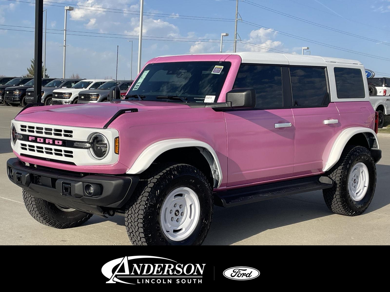 Jellybean Pink 2025 Ford Bronco Heritage Edition 4-Door 4WD SUV / Crossover Four-Wheel Drive Automatic