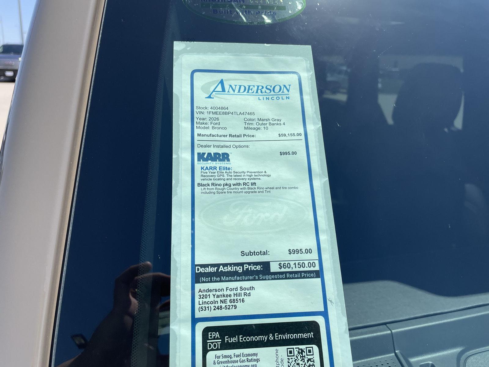 New 2026 Ford Bronco for sale in Lincoln NE