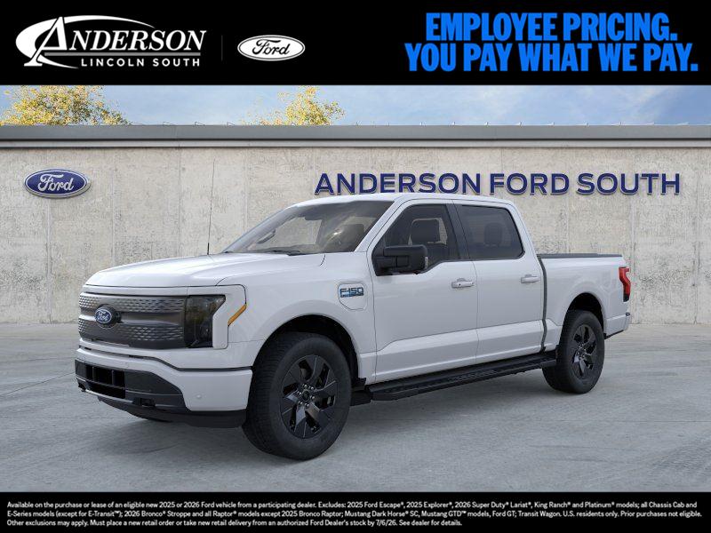 Oxford White 2025 Ford F-150 Lightning Pickup Truck All-Wheel Drive 1-Speed Dual Clutch